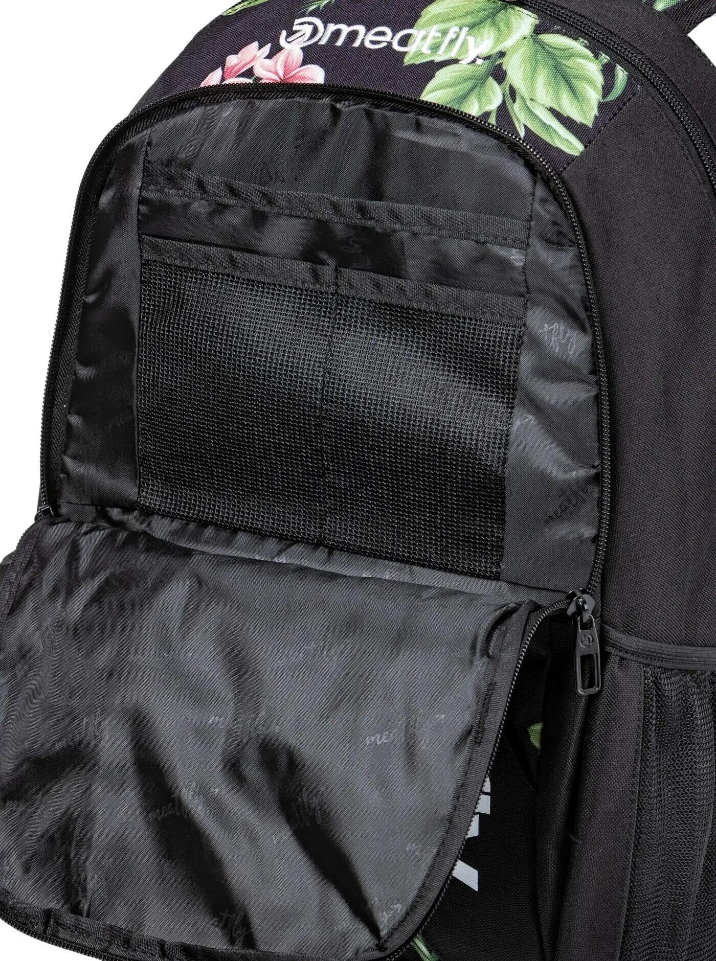 Plecak Basejumper na laptopa i deskorolkę – Tropical Black Meatfly + piórnik 3/6