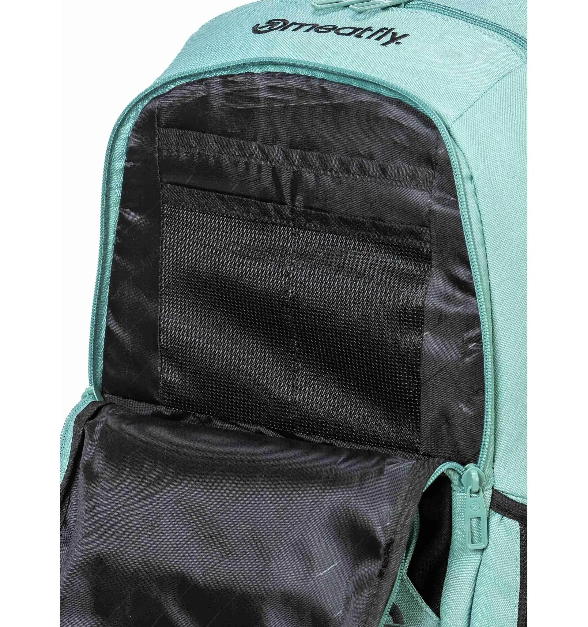 Plecak na laptopa z paskami na deskorolkę – Sea Green Meatfly + piórnik 4/6