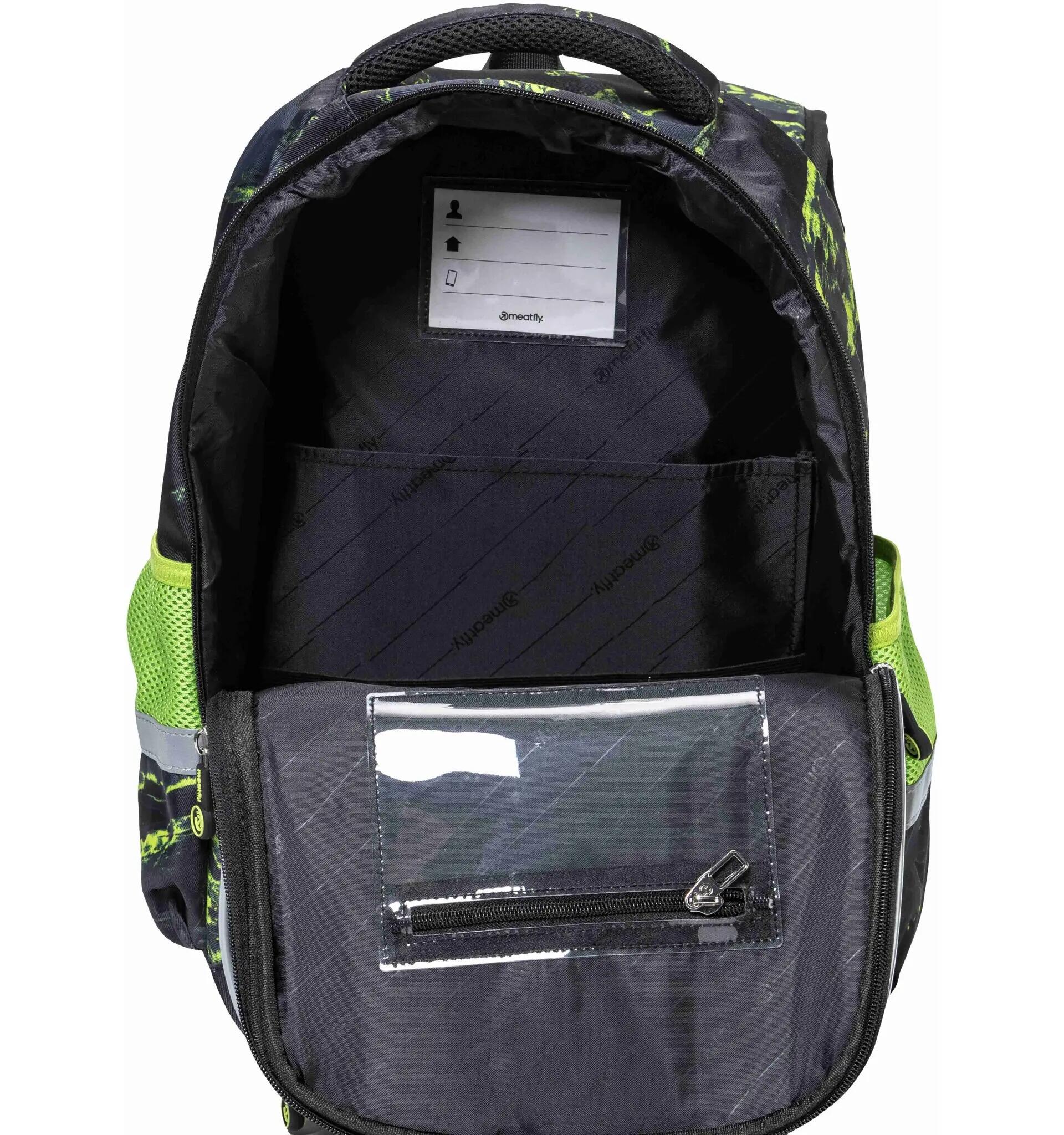 Dziecięcy tornister szkolny ergonomiczny i lekki – Lime Mossy 20L Meatfly 6/7