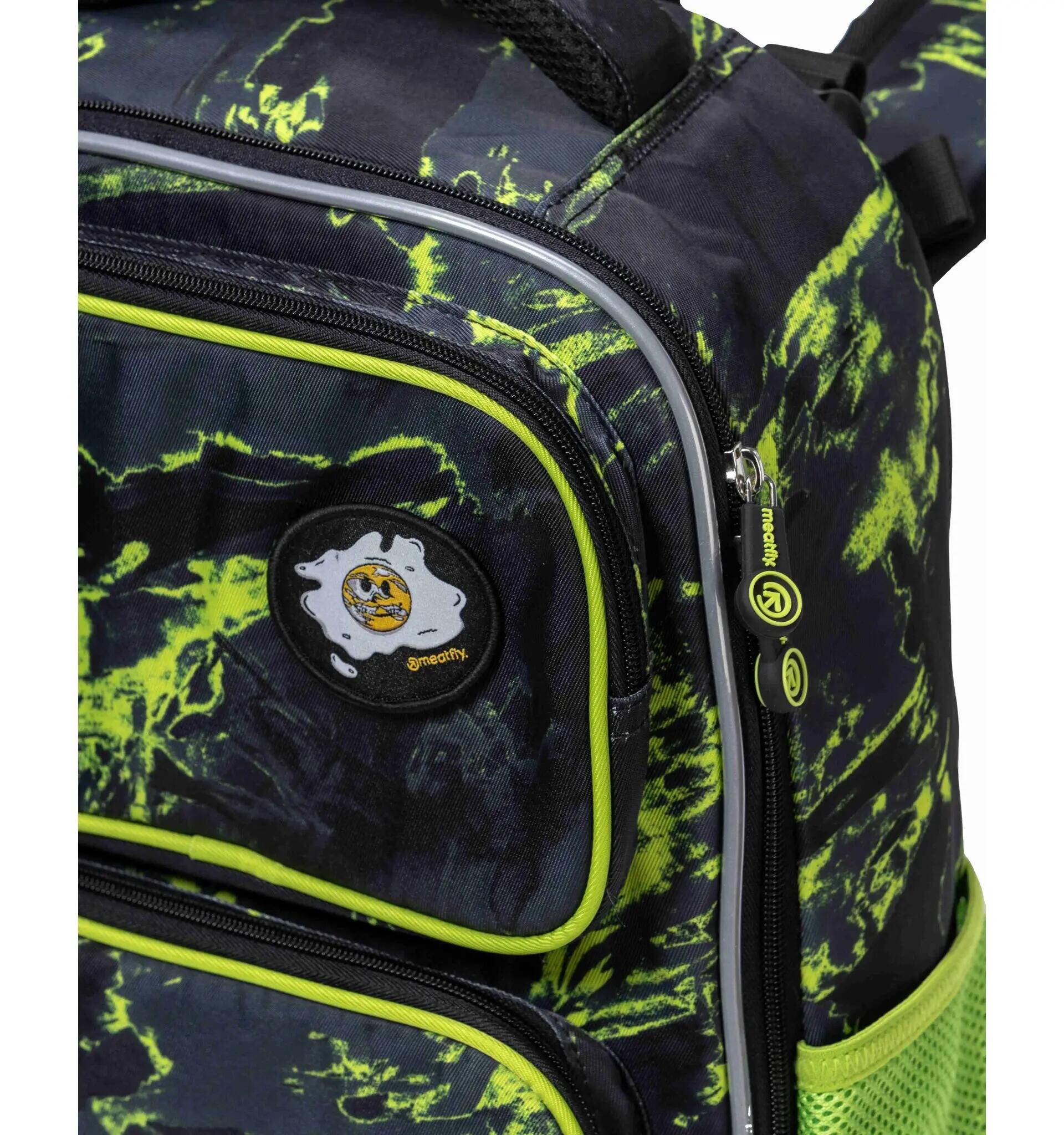 Dziecięcy tornister szkolny ergonomiczny i lekki – Lime Mossy 20L Meatfly 5/7