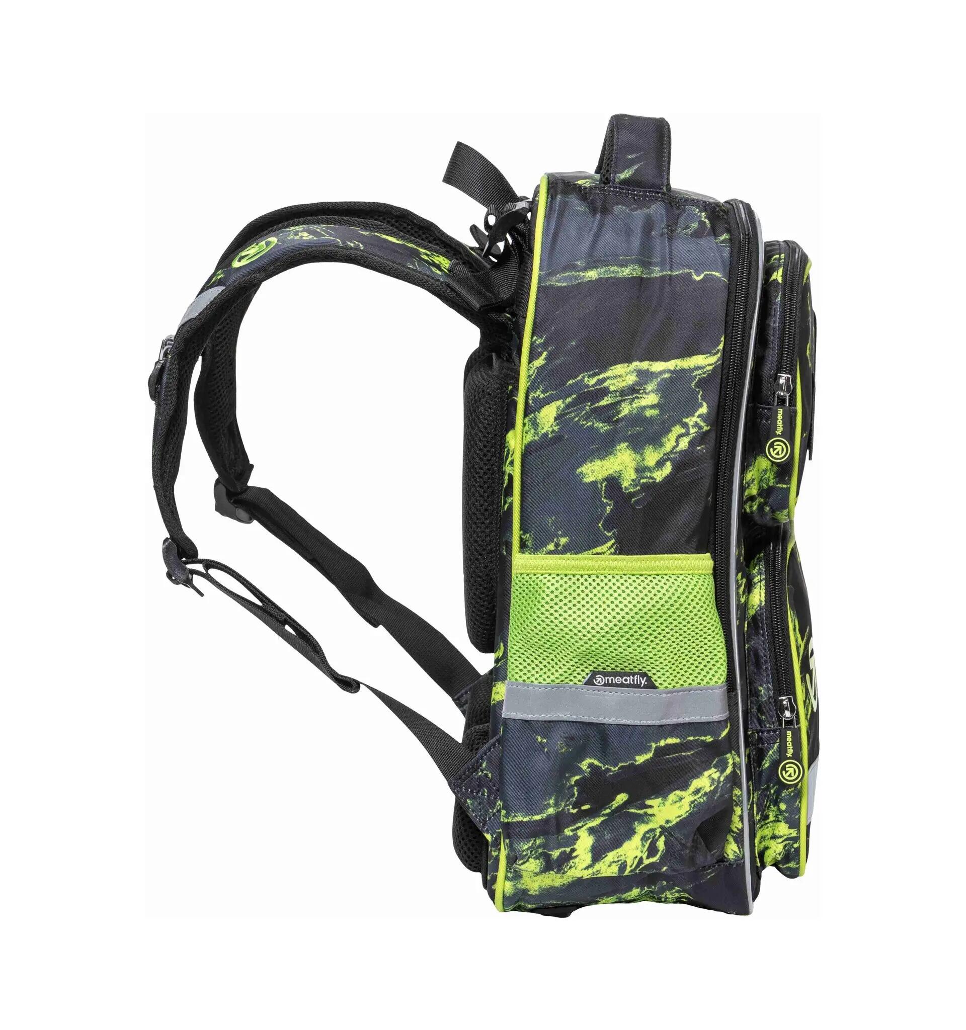 Dziecięcy tornister szkolny ergonomiczny i lekki – Lime Mossy 20L Meatfly 4/7