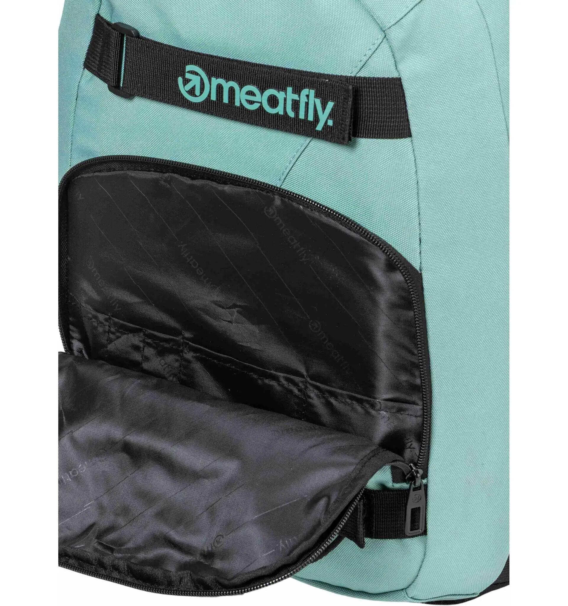 Plecak na co dzień z przegrodą na laptopa 24L – zielony Meatfly + piórnik 3/5
