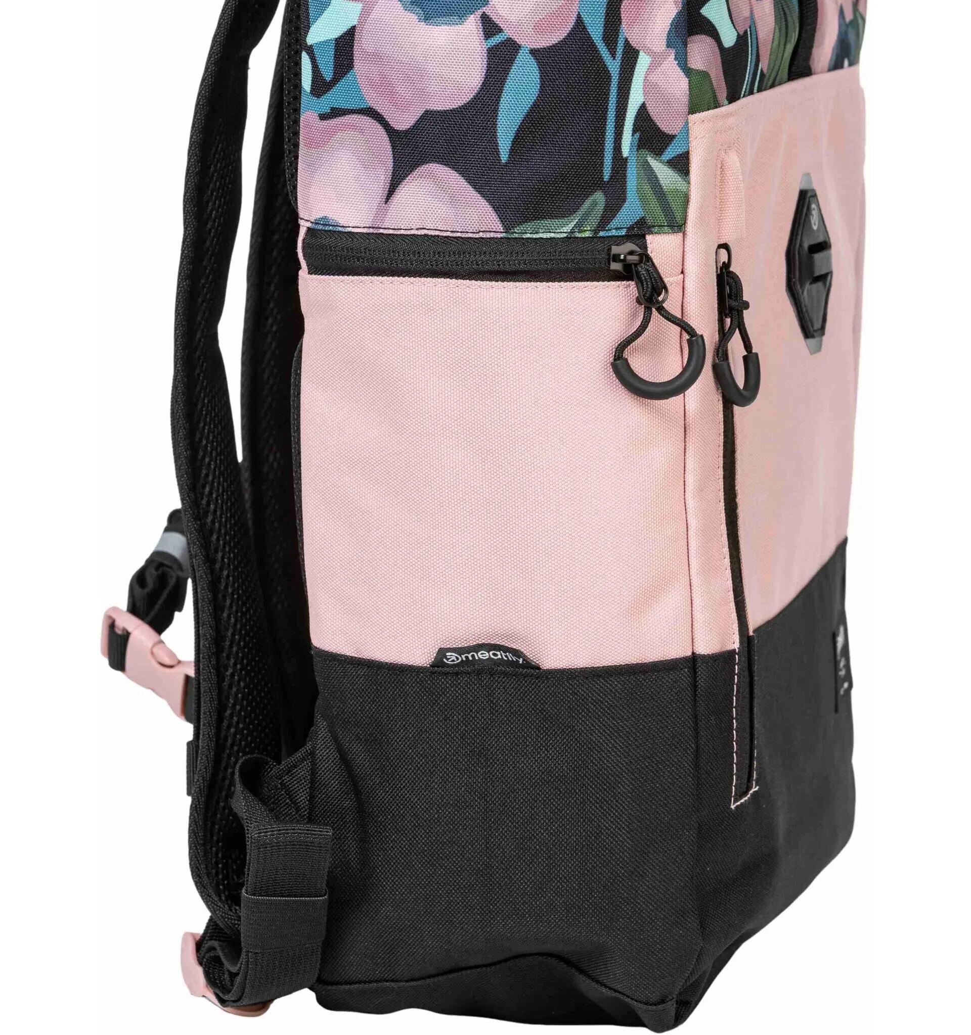 Plecak Holler z motywem kwiatowym 28L – różowy Meatfly 3/4