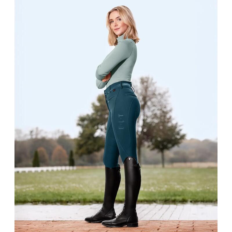 Pantalon echitație ELT Maja cu grip mediu pentru femei