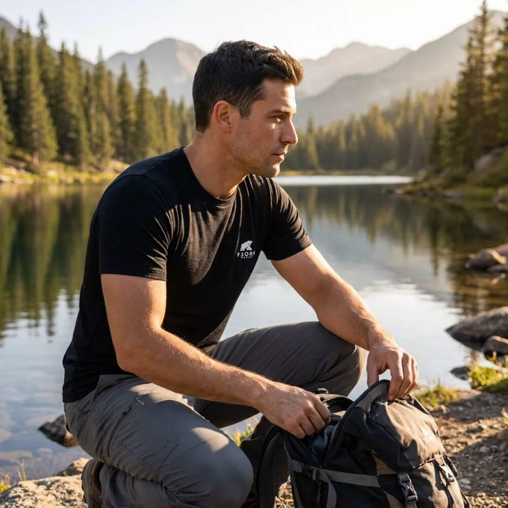 T-shirt de trekking en mérinos Homme 3/8
