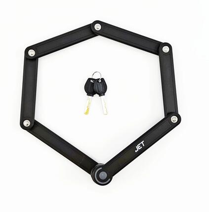 Zapięcie rowerowe składane z uchwytem na kluczyk JET 840mm czarne