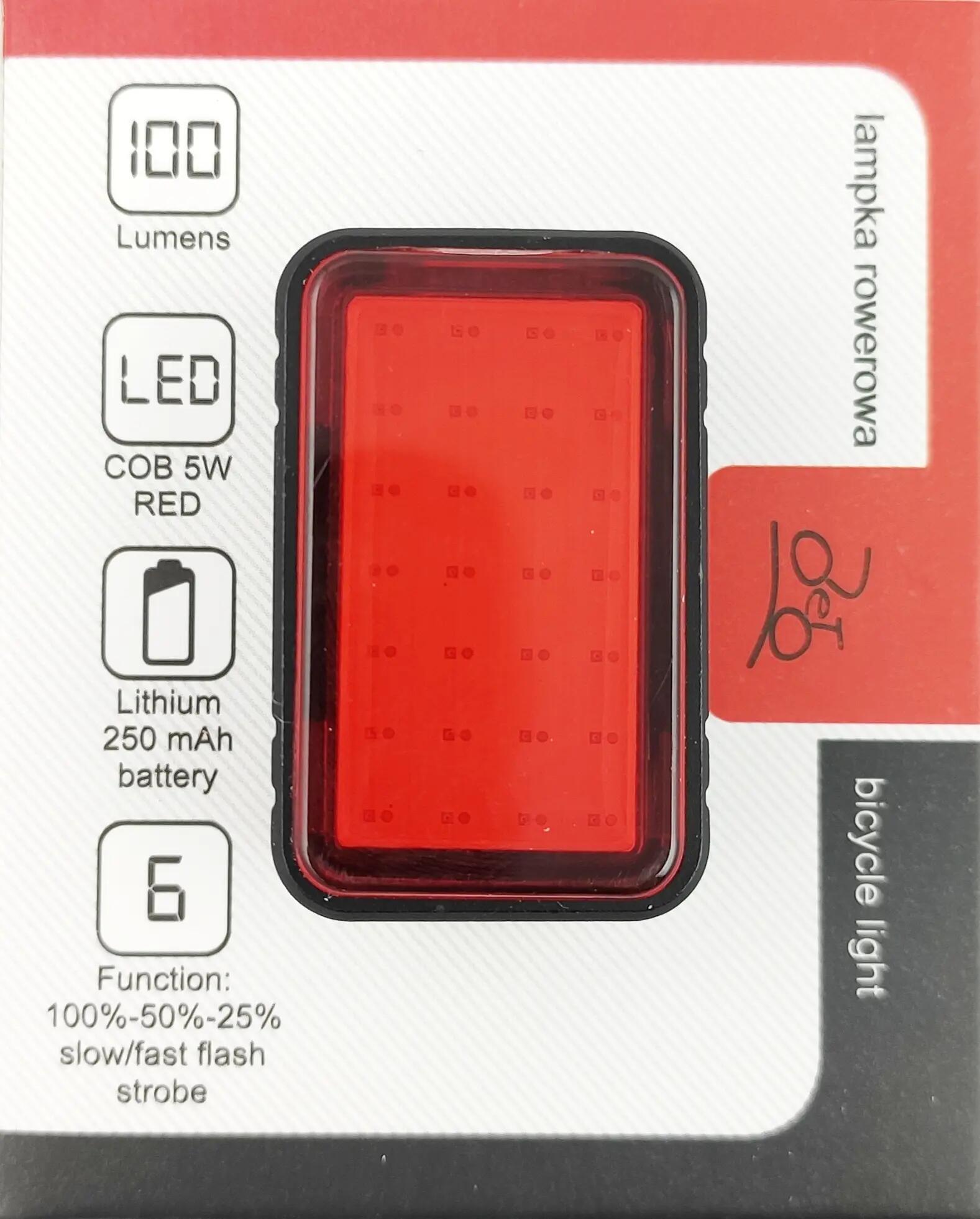 Lampa tył AU105 80 lumenów USB 4/4