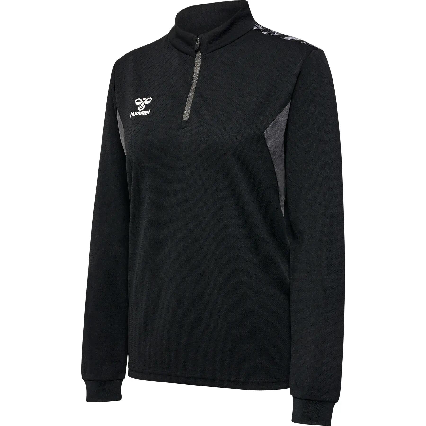 Felpa donna con mezza zip Hummel Authentic 2/4