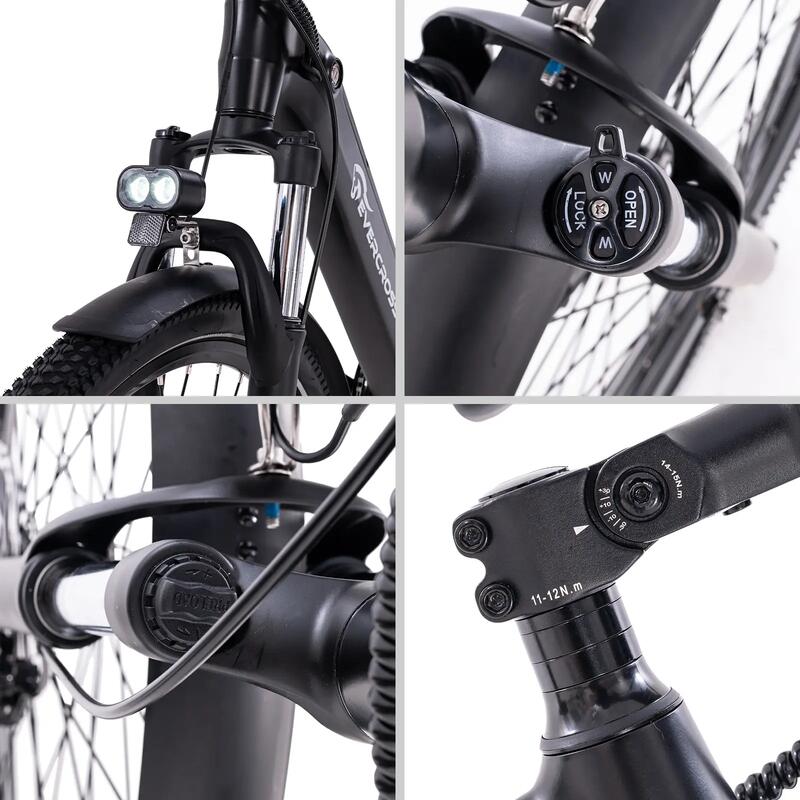 Bicicletă electrică 27,5" EK25 – senzor de cuplu, 250 W, 36 V 13 Ah, NFC, APP