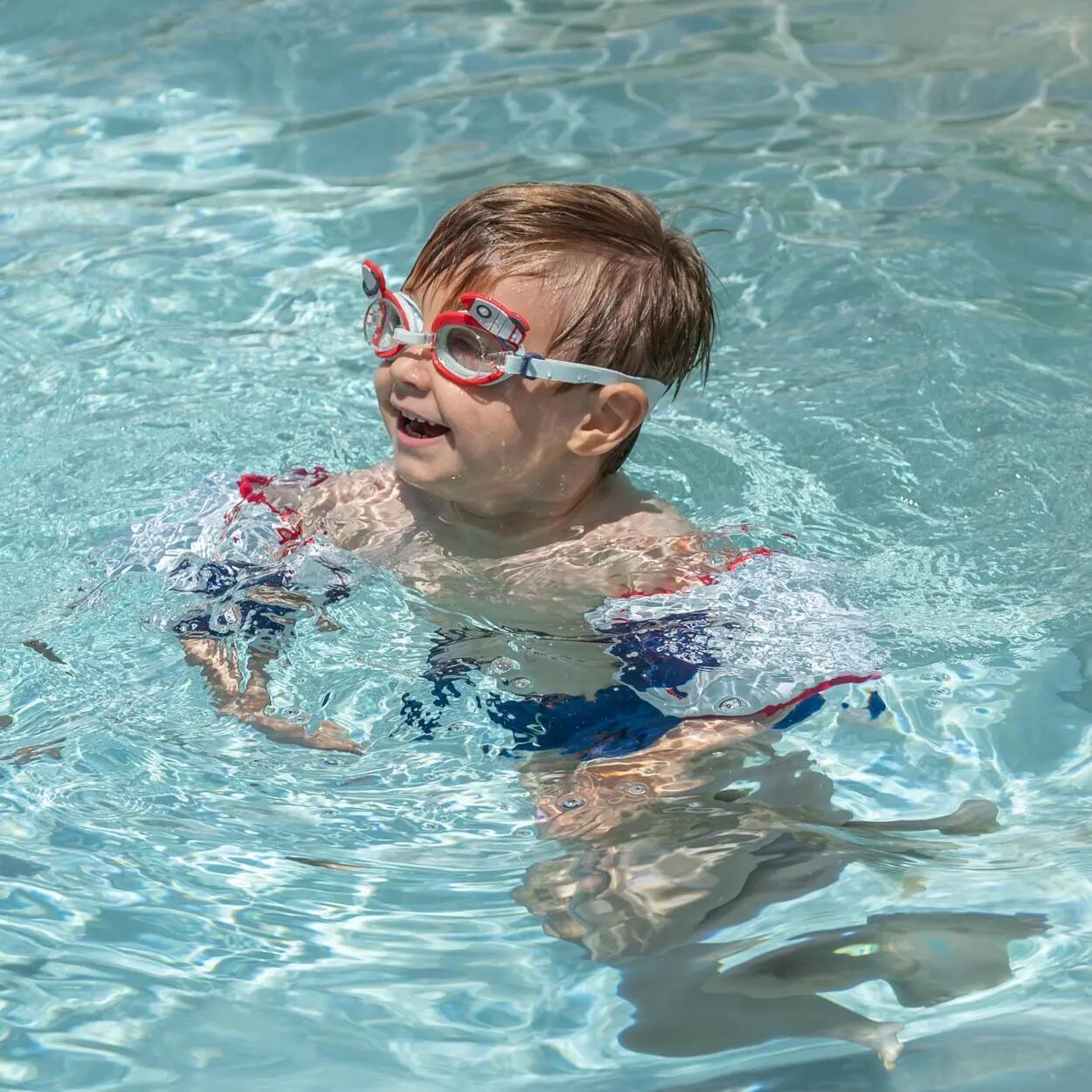 Flamingueo occhialini nuoto bambino antiappannamento rosso 5/7