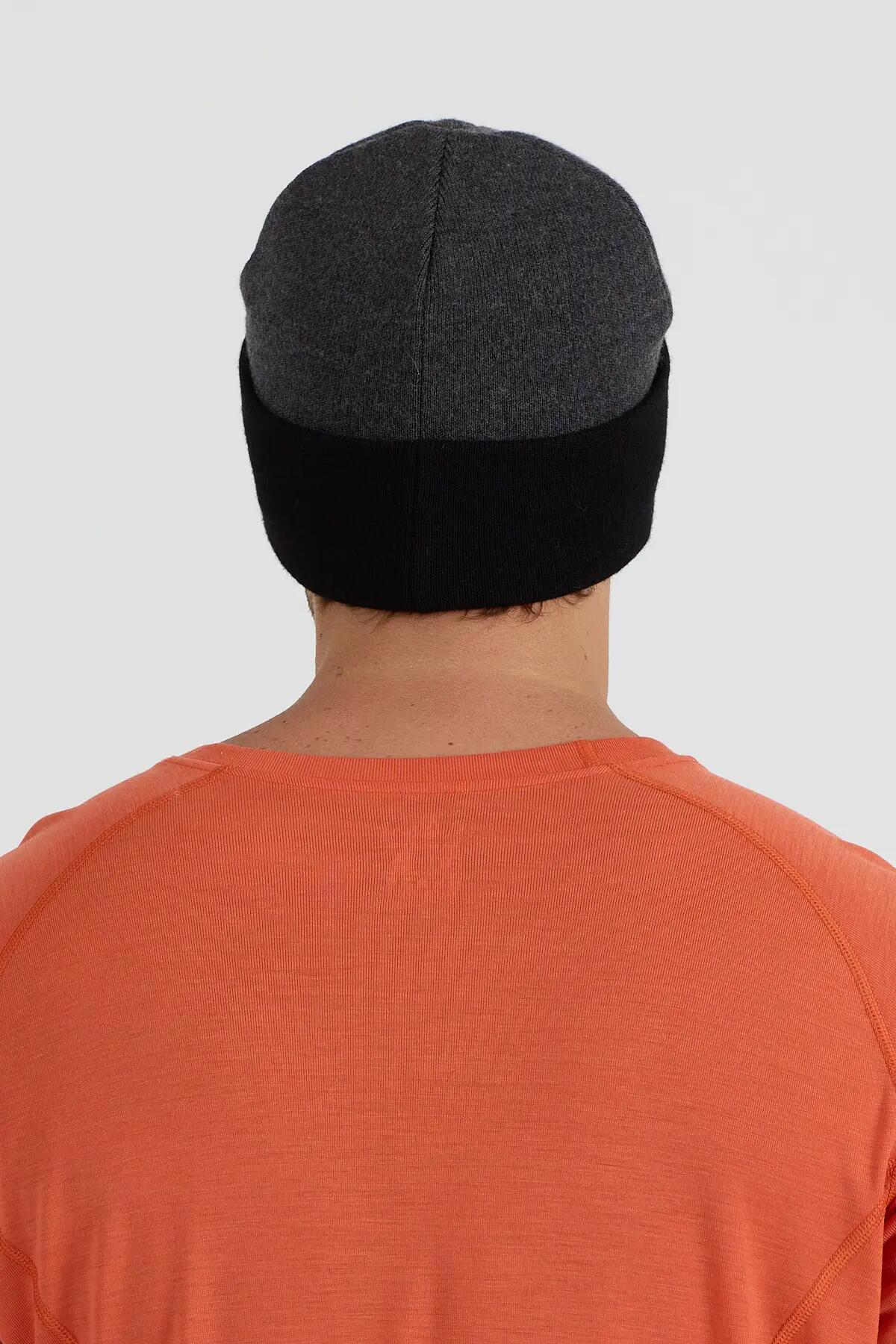 Czapka zimowa gruba z 100% Wełny Merino ( 600 g/m²) - Premium Woolmark Antrasit 3/3