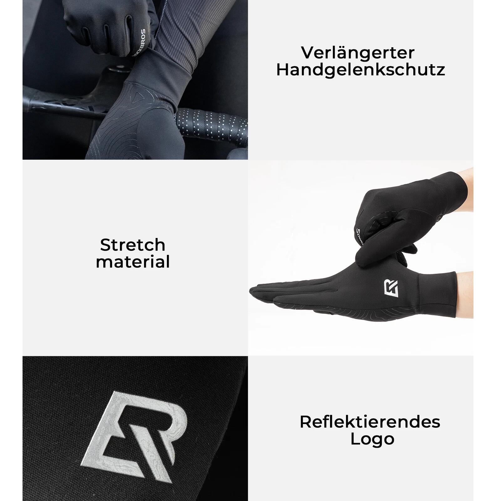 ROCKBROS Winter Fahrradhandschuhe Winddicht Fleece 4/6