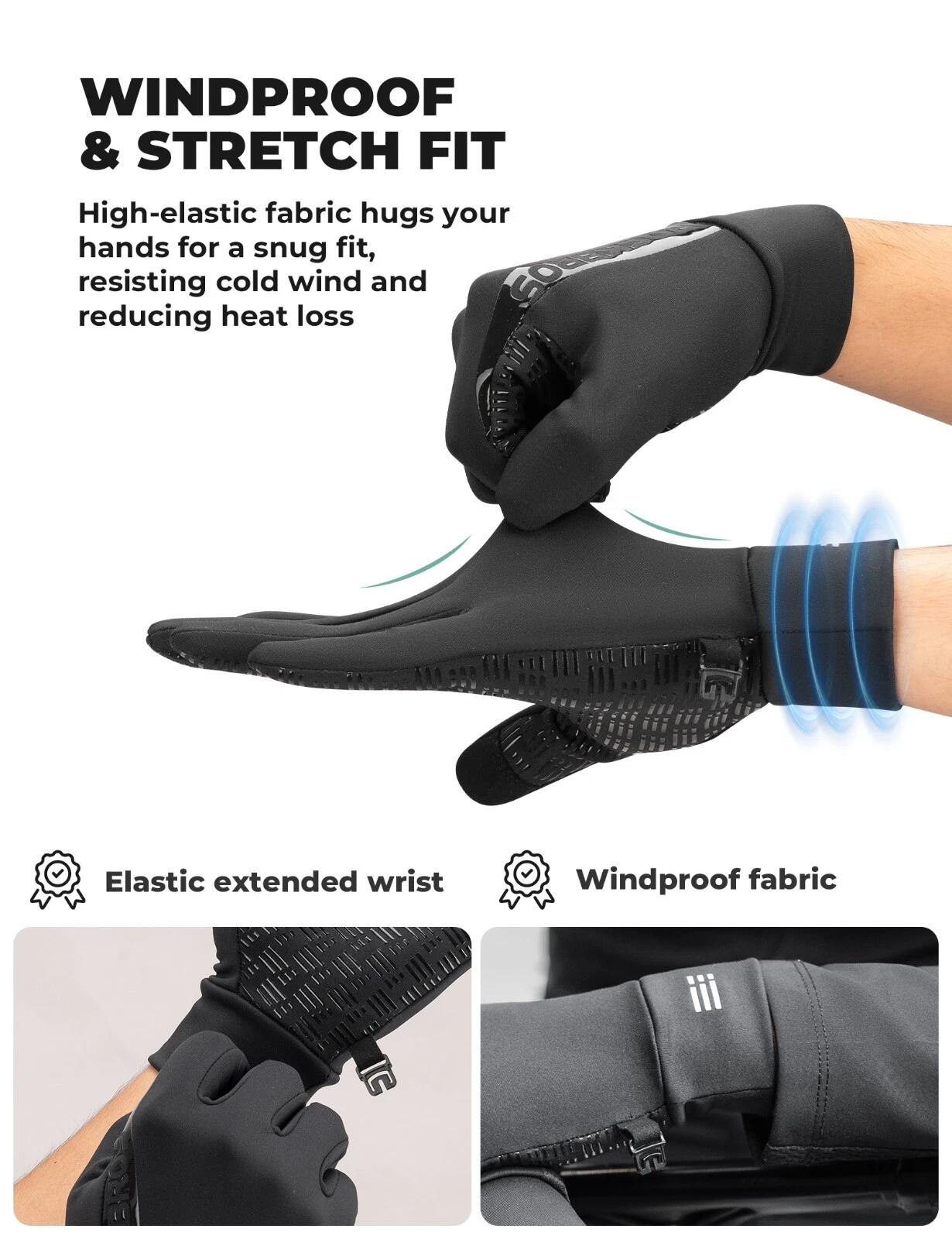 ROCKBROS Warme Radhandschuhe Anti-Rutsch 3/7