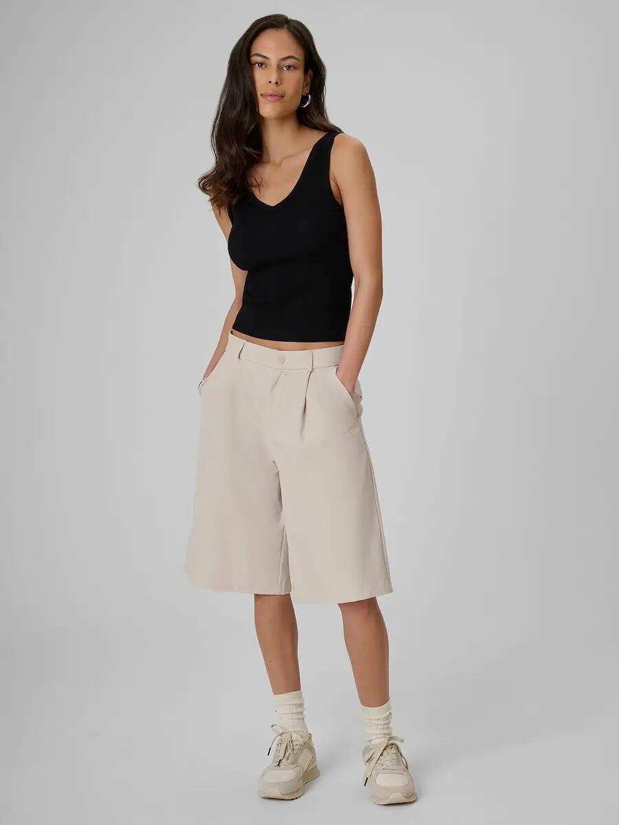 Top slim z prążkowanej dzianiny damsk 4F 4FRSS26TSLEF337 3/6