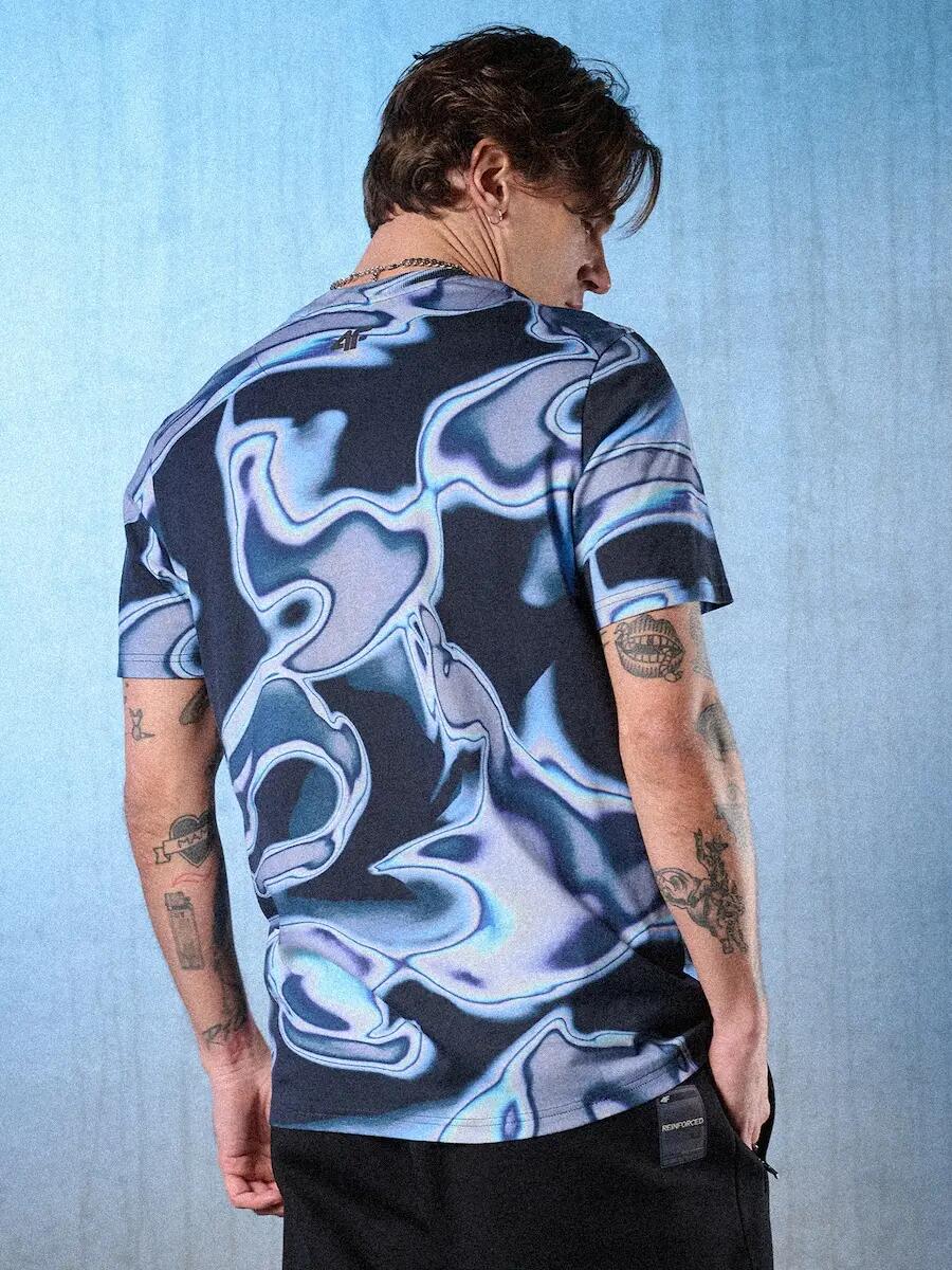 T-shirt regular z nadrukiem męski 4F 4FRSS26TTSHM3656