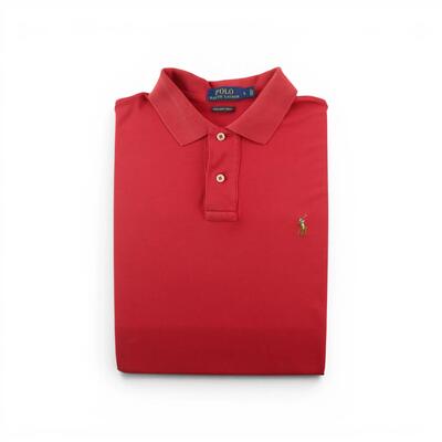 Tweedehands - polo ralph lauren heren polo korte mouw rood - goede staat