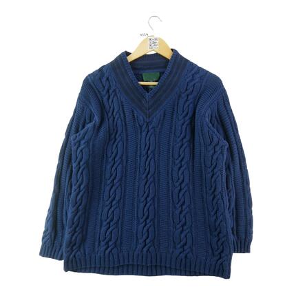 Seconde vie - Pull Femme Exclusive Cable-Knit Marine - Excellent