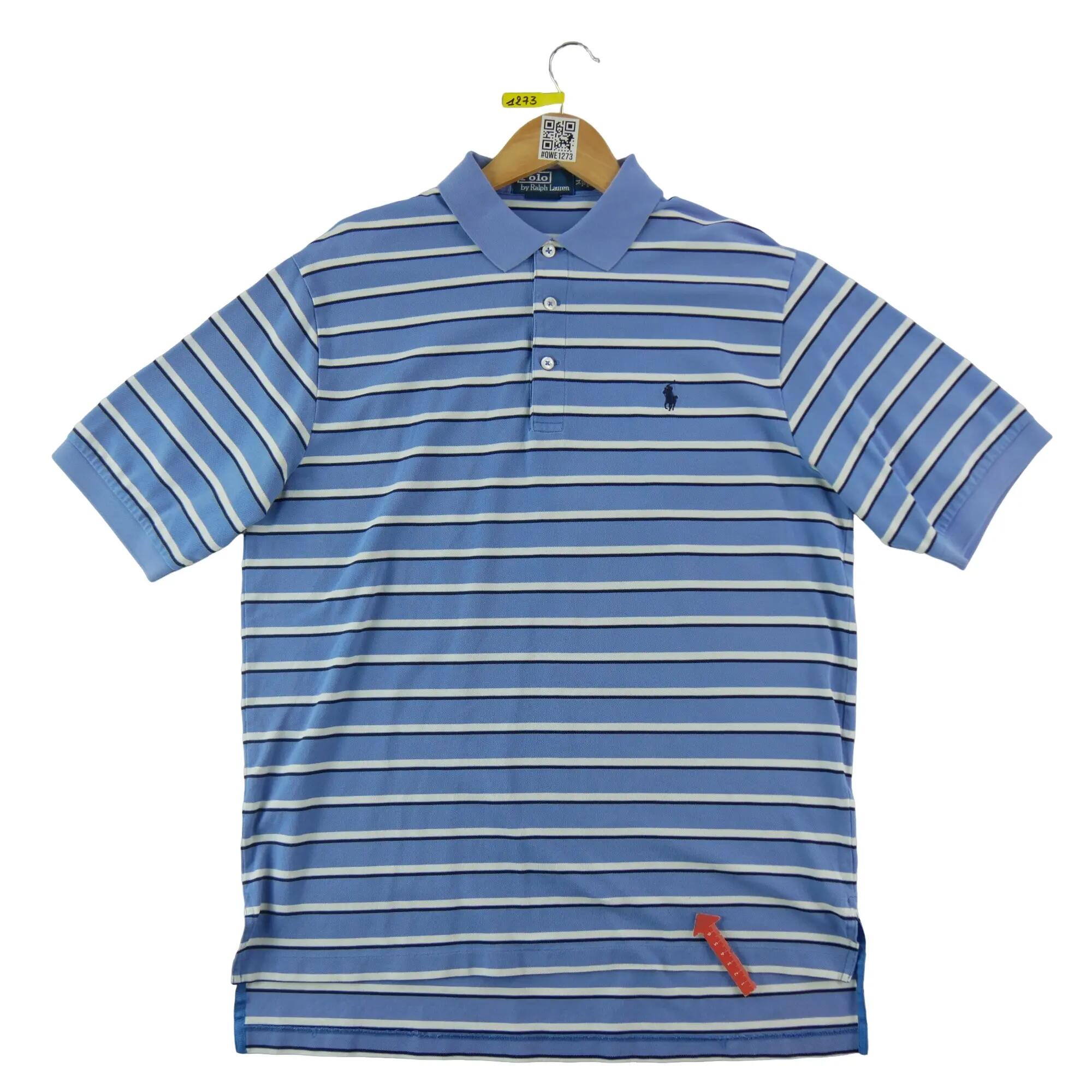 Tweedehands - Polo Ralph Lauren heren polo korte mouw lichtblauw - Goede staat 6/7