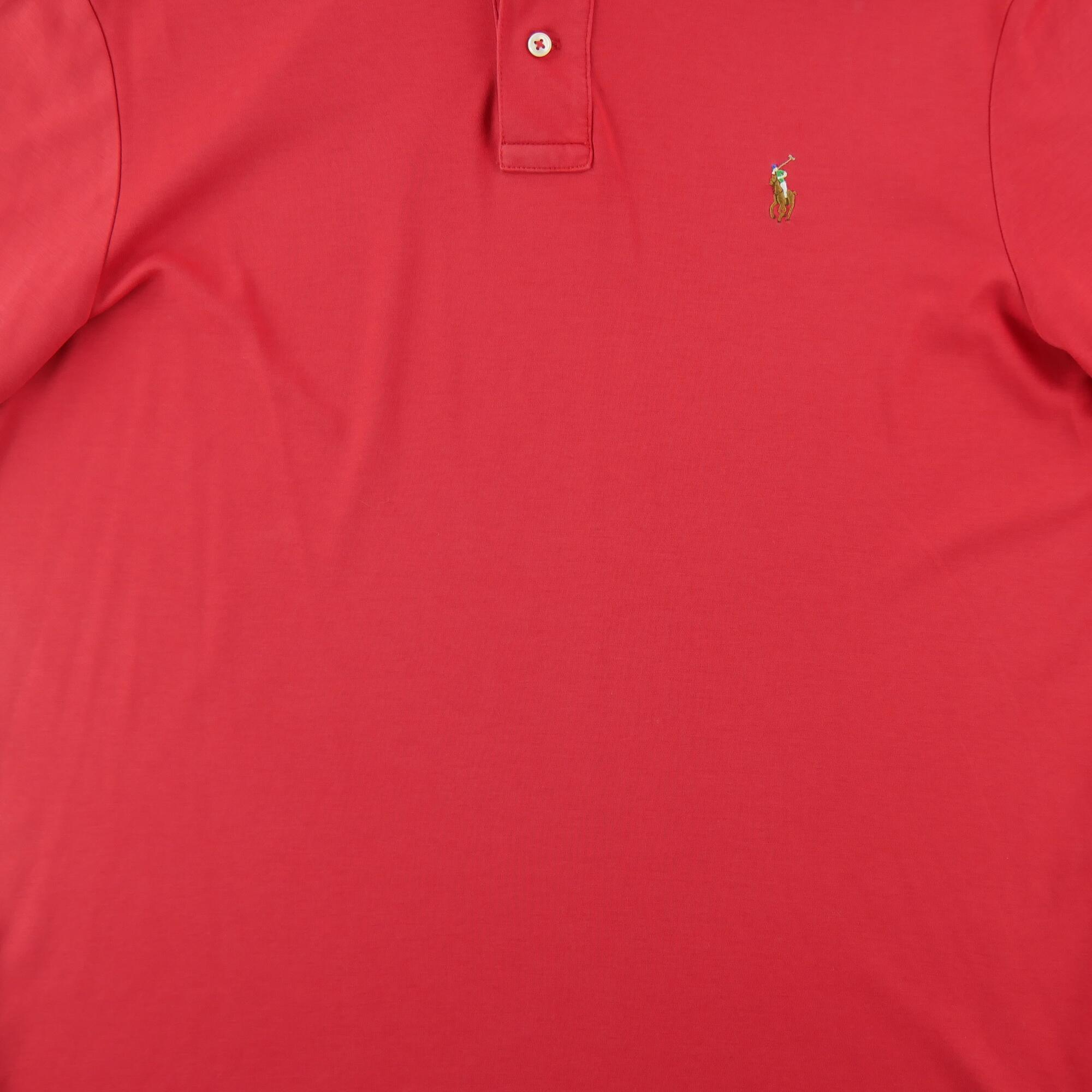 Refurbished - Polo Ralph Lauren Herren Poloshirt kurzarm rot - In gutem Zustand 4/7