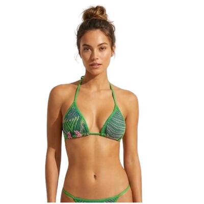 Top bikini Dakine Olina Fixed Triangle - Costume da bagno verde
