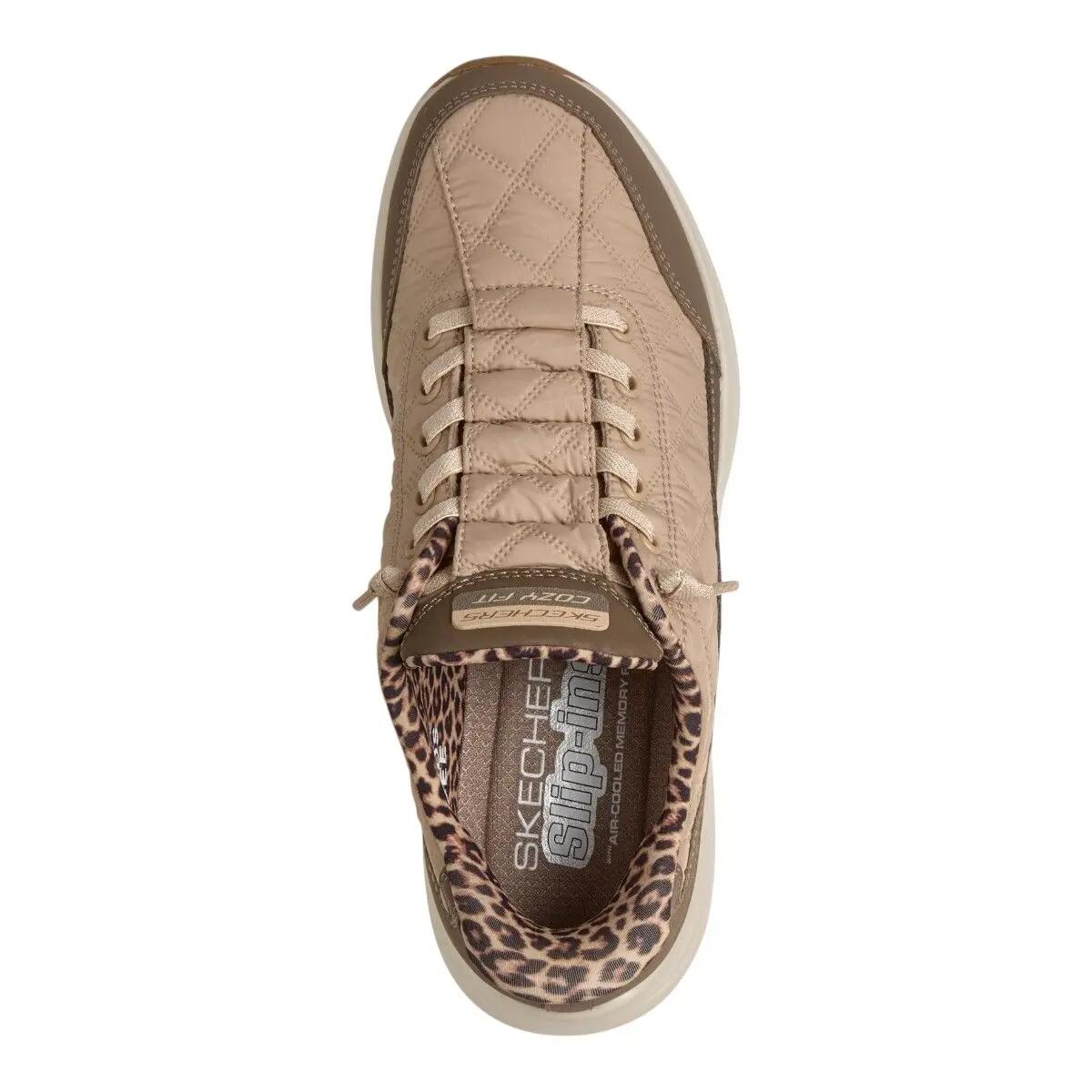 Baskets Femme Baskets Skechers CONTOUR FOAM-LEOPARD DREAM Marron Skechers 5/5