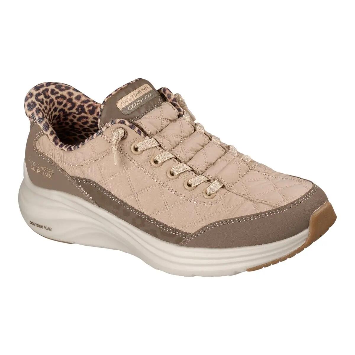 Baskets Femme Baskets Skechers CONTOUR FOAM-LEOPARD DREAM Marron Skechers 2/5