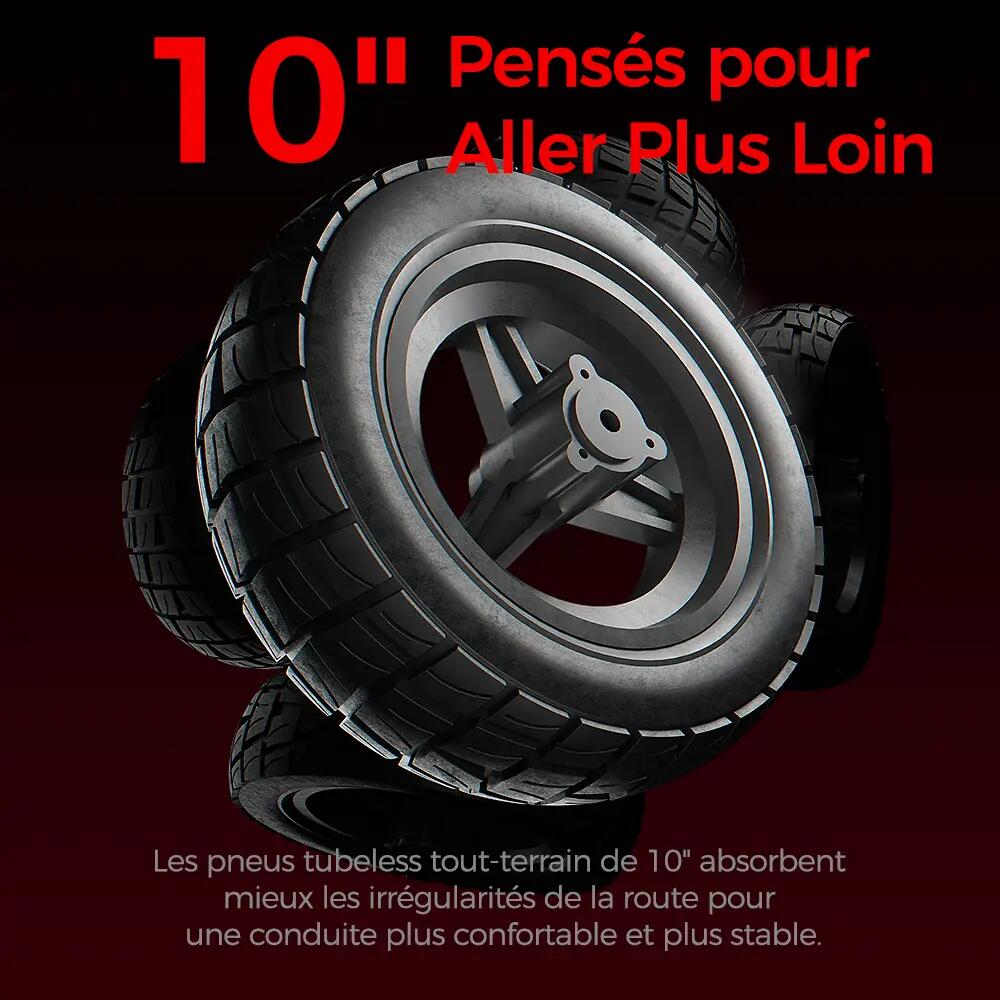 Trottinette Électrique Tout-Terrain iScooter 800W,45 km,Double Suspension,APP 9/11