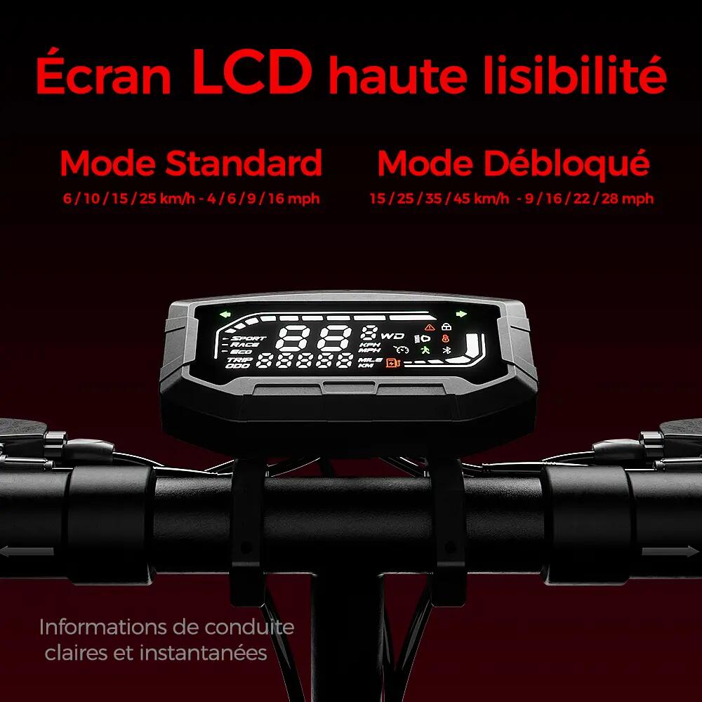 Trottinette Électrique Tout-Terrain iScooter 800W,45 km,Double Suspension,APP 4/11