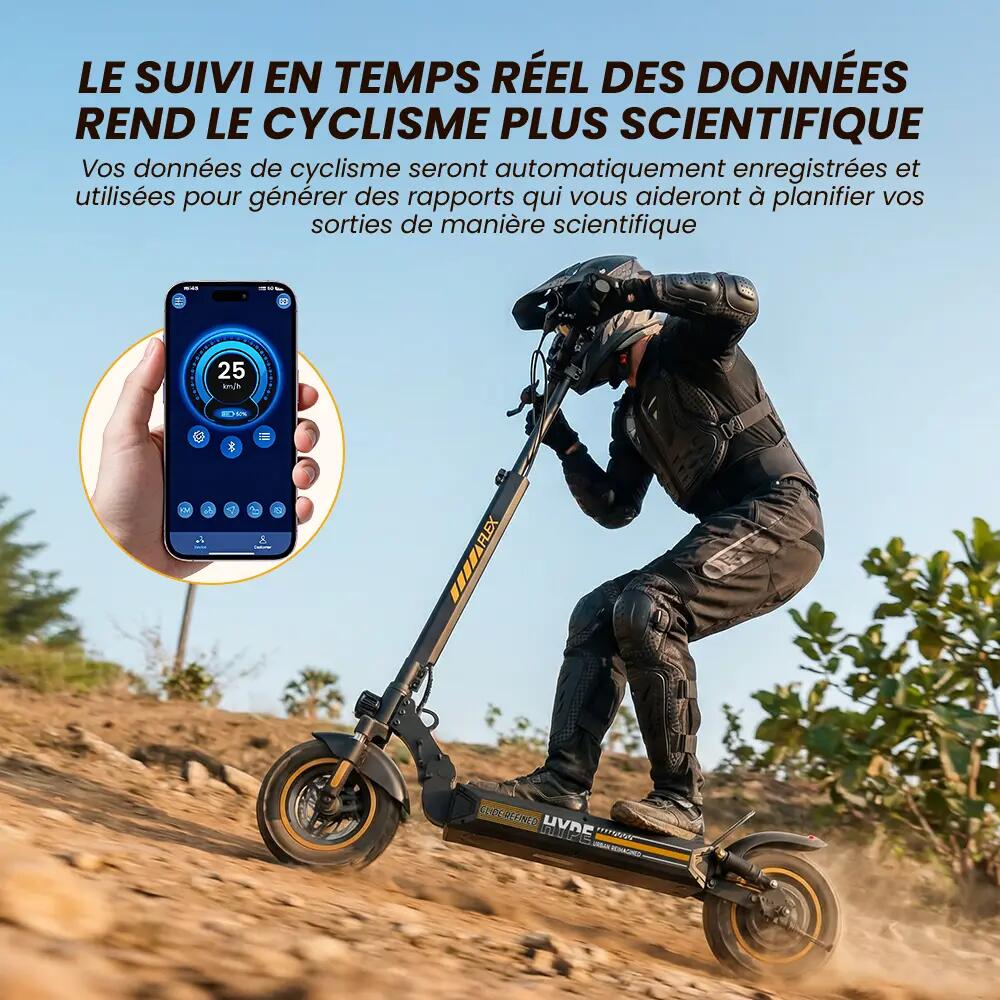 Trottinette Électrique Tout-Terrain iScooter 40 km,Suspension,APP 4/15