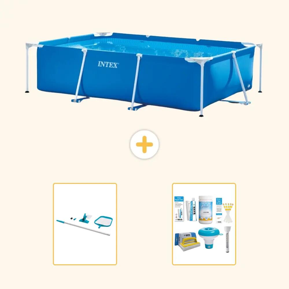 INTEX Piscina com estrutura Retangular - 260x160x65 cm - 3-peças S22346 1/7
