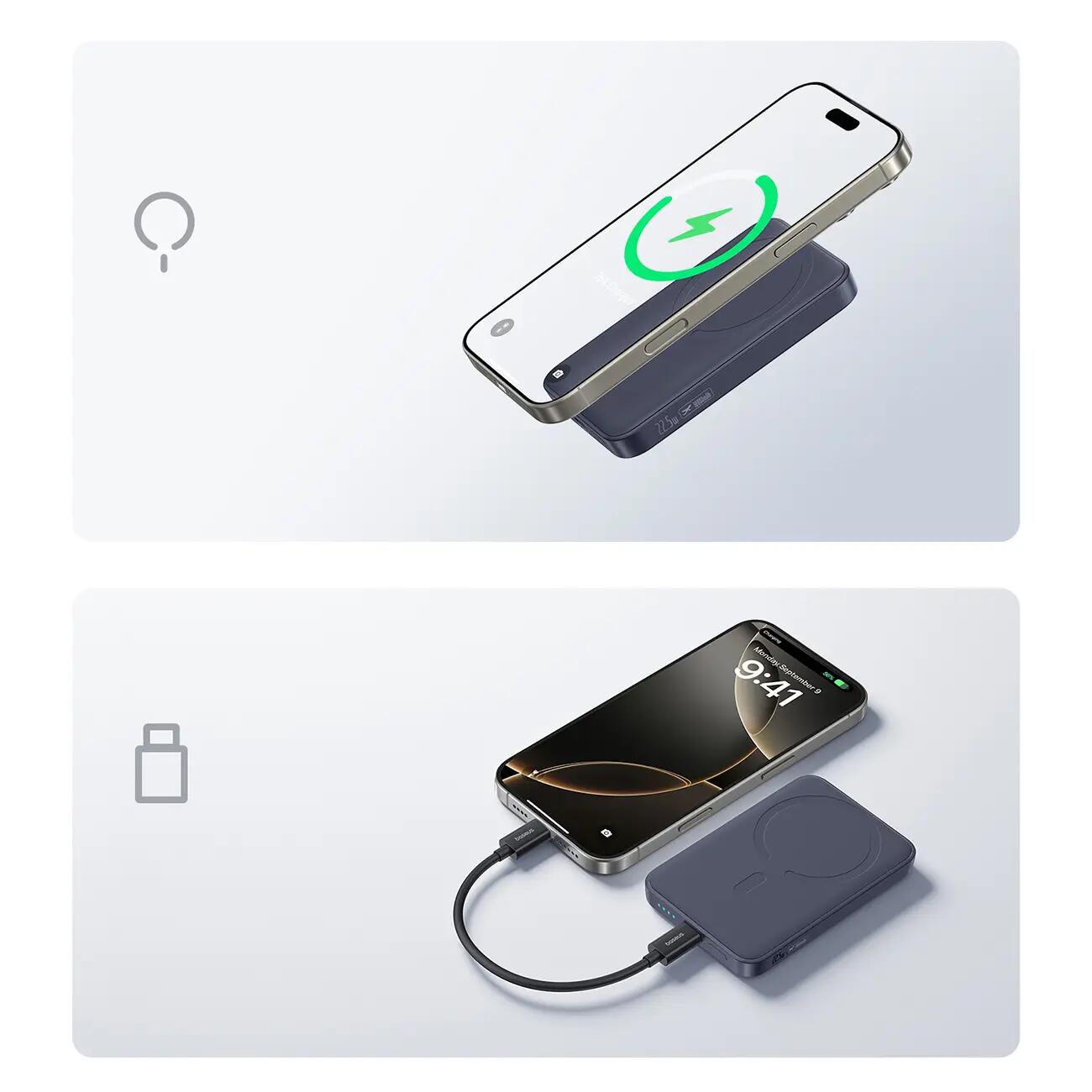 Powerbank Baseus 10000 mAh 22.5W magnetyczny z magsafe 6/7