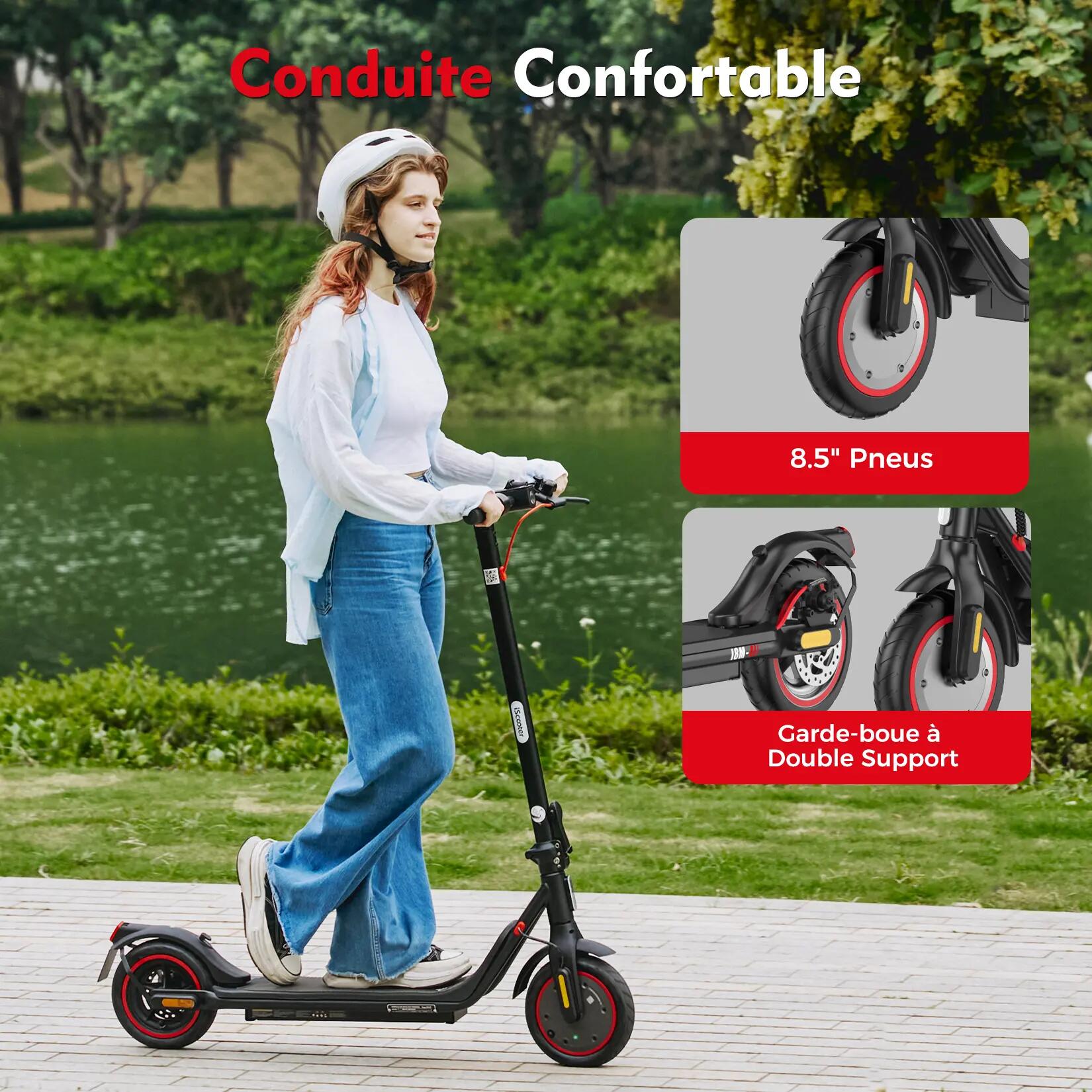 Trottinette Électrique iScooter i8M 500W 25 km Pneus 8,5" Légère APP 13/15