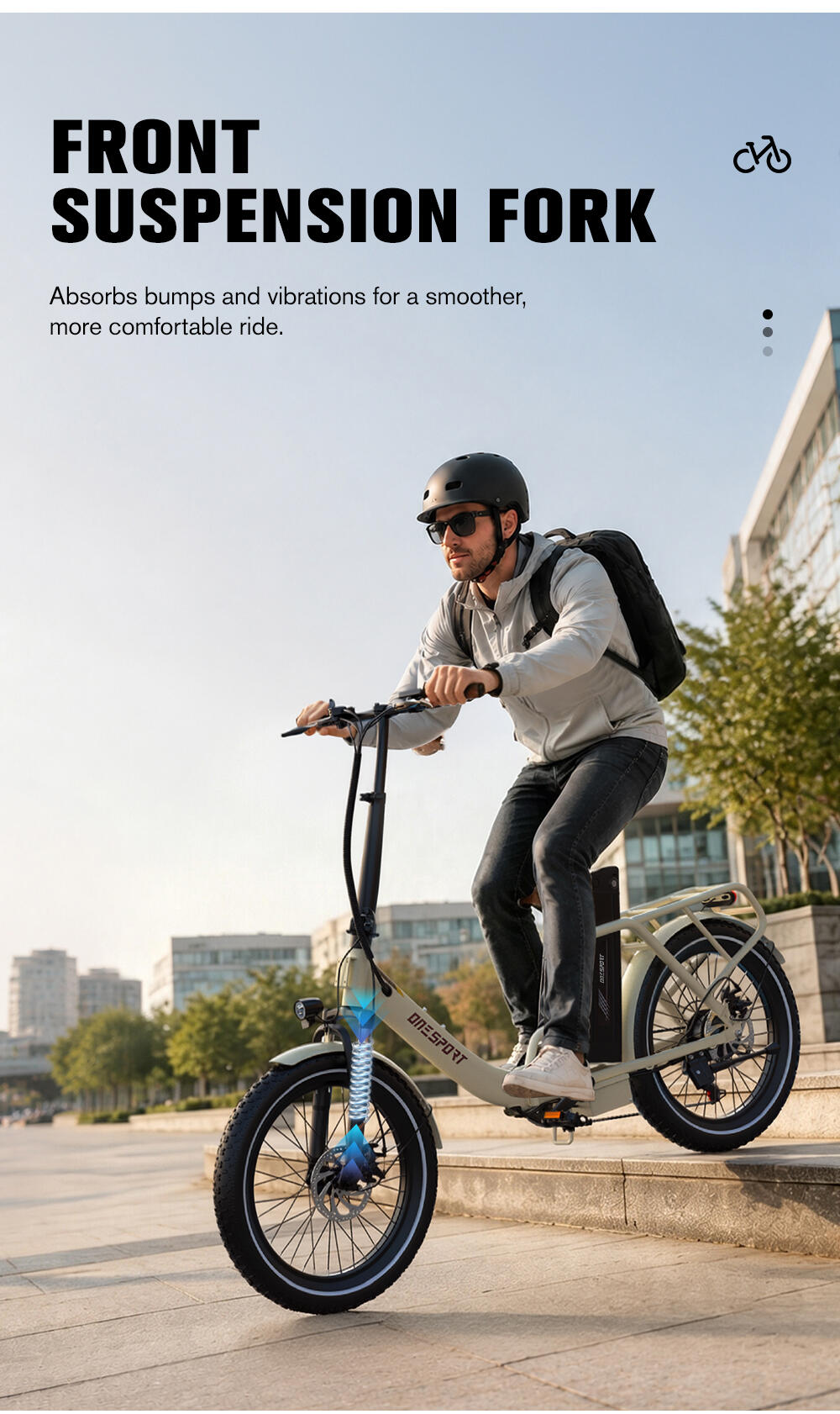 Vélo électrique pour adultes ONESPORT OT16Pro Batterie 48V 17AH 11/15
