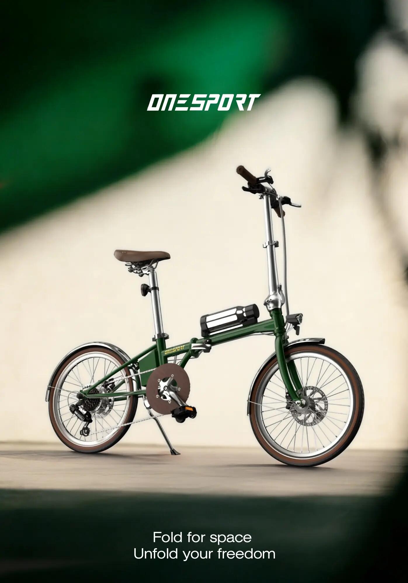Bicicletta elettrica per adulti ONESPORT OT02 PRO Batteria 36V 5.2Ah 12/15