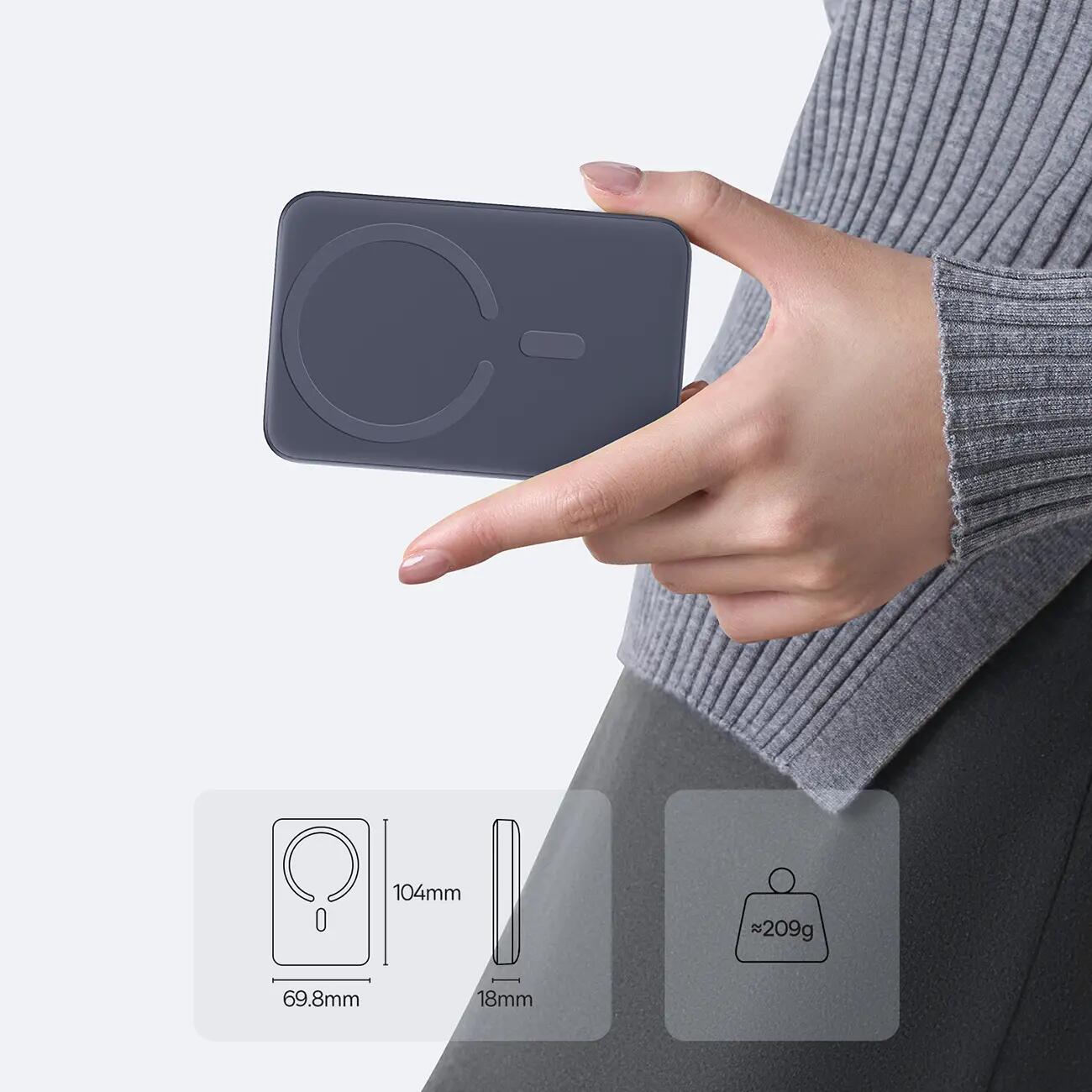 Powerbank Baseus 10000 mAh 22.5W magnetyczny z magsafe 2/7