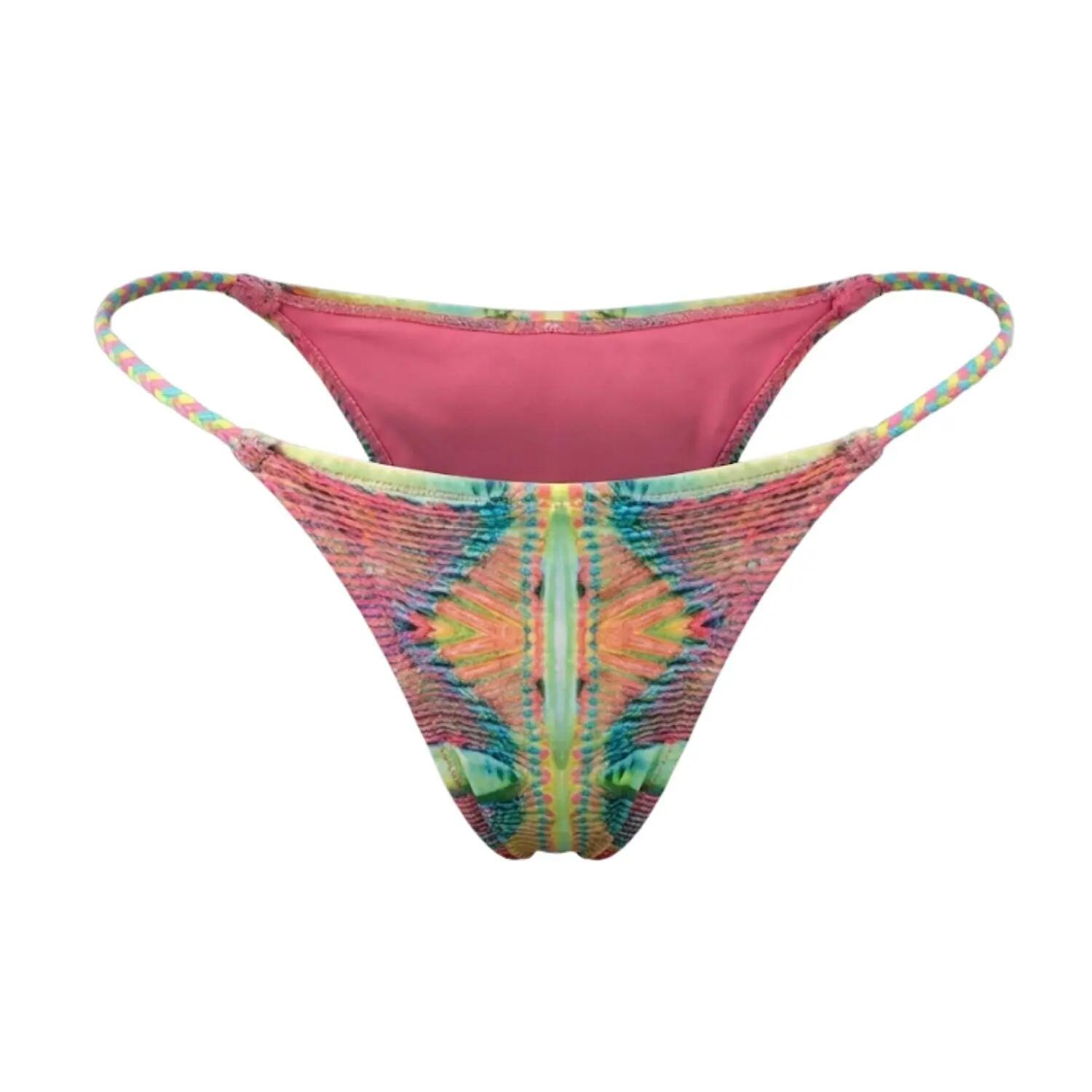 Dół bikini - Kobiety - Kelli - plecione boki - bengal pink 2/5