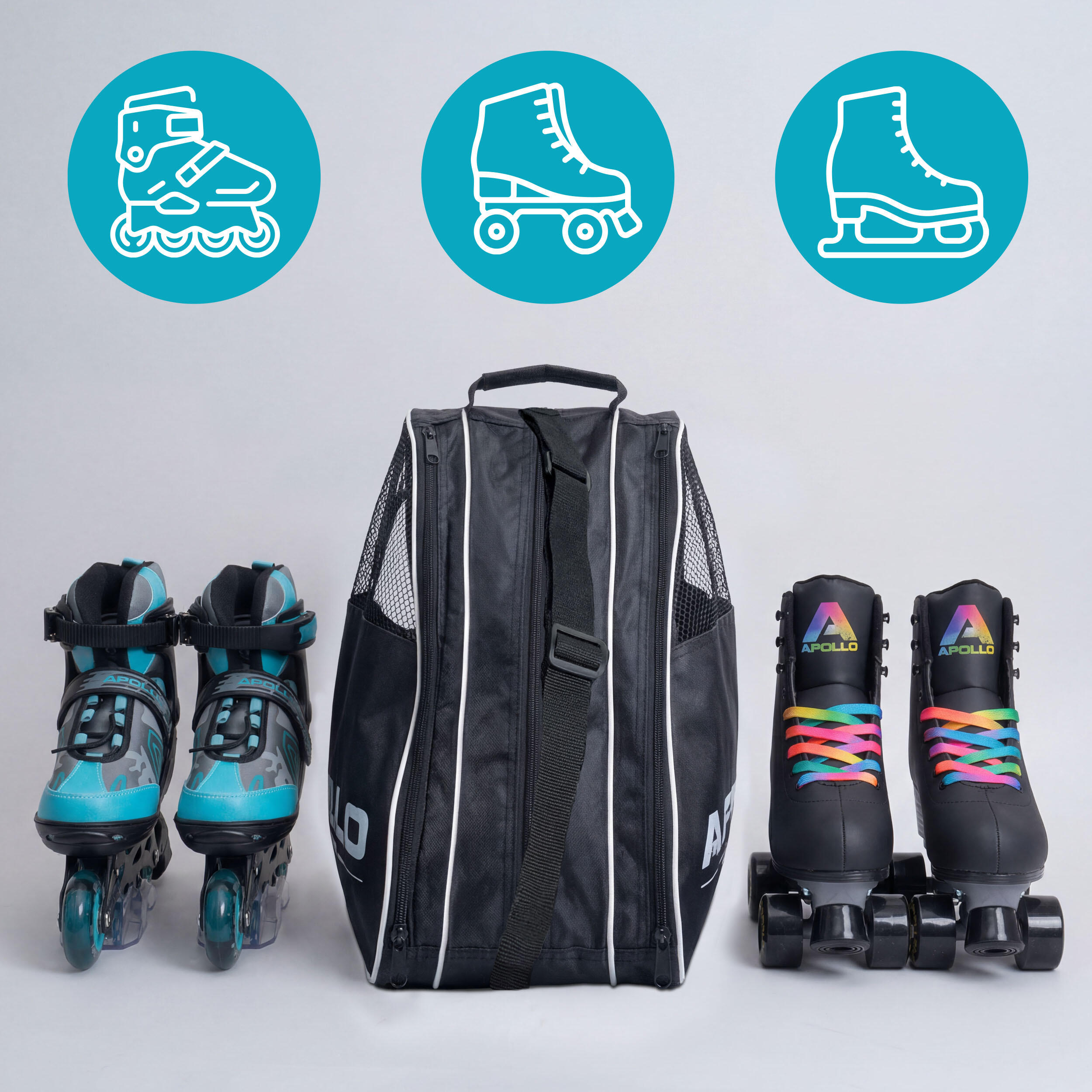 Apollo Skate Bag, Sac pour Rollers, Patins à Roulettes & Patins à Glace 4/5