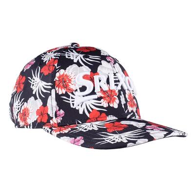 Srixon floral cap, golfpet voor heren, zwart met bloemenprint
