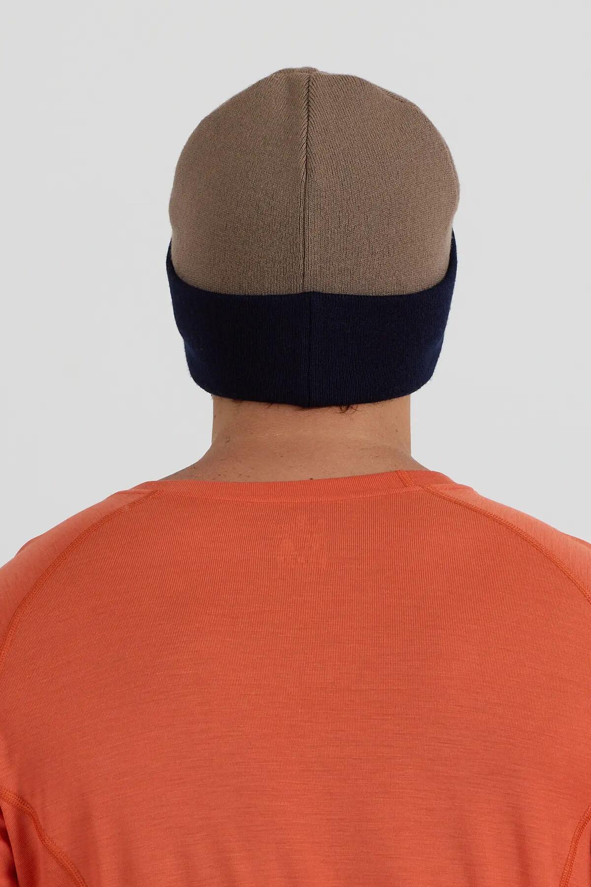 Czapka zimowa gruba z 100% Wełny Merino ( 600 g/m²) - Premium Woolmark Mocca 3/3