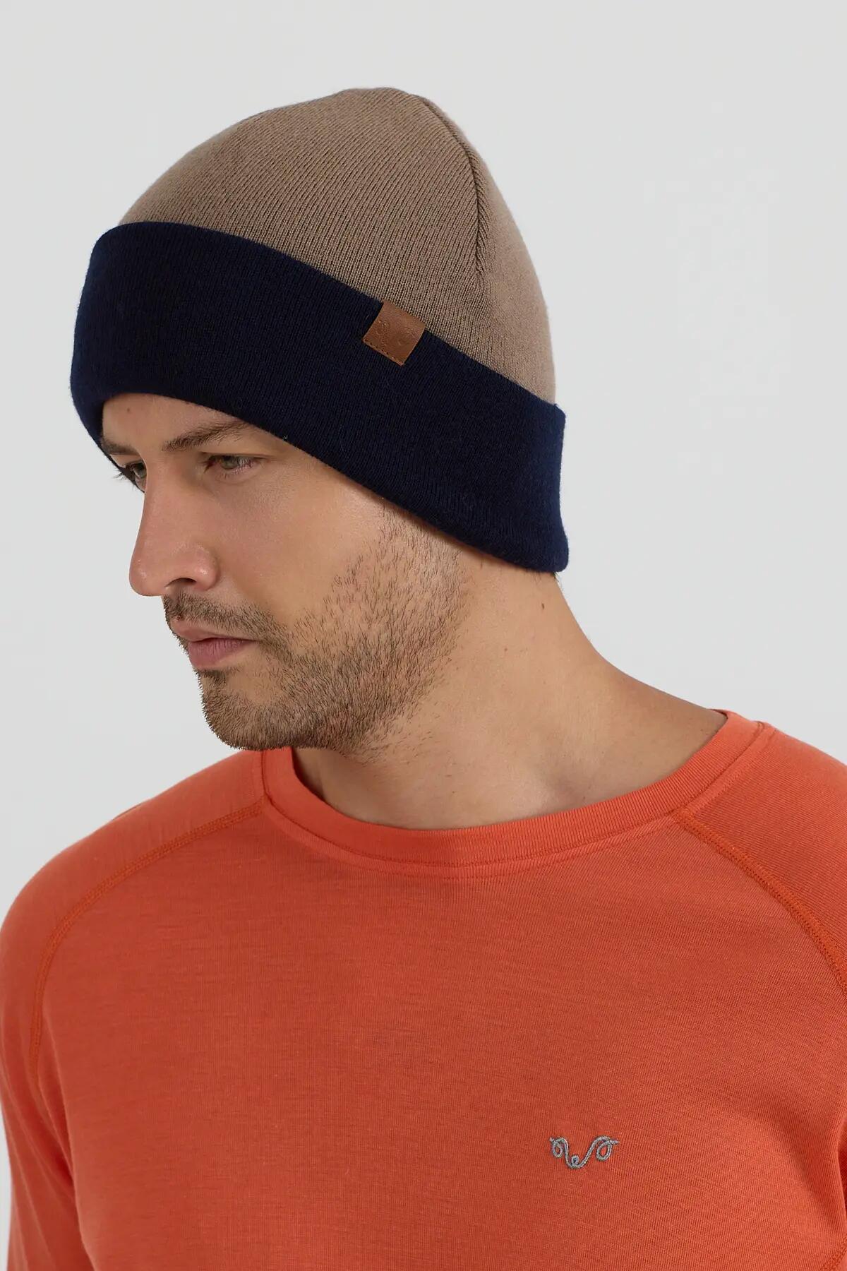 Czapka zimowa gruba z 100% Wełny Merino ( 600 g/m²) - Premium Woolmark Mocca 2/3