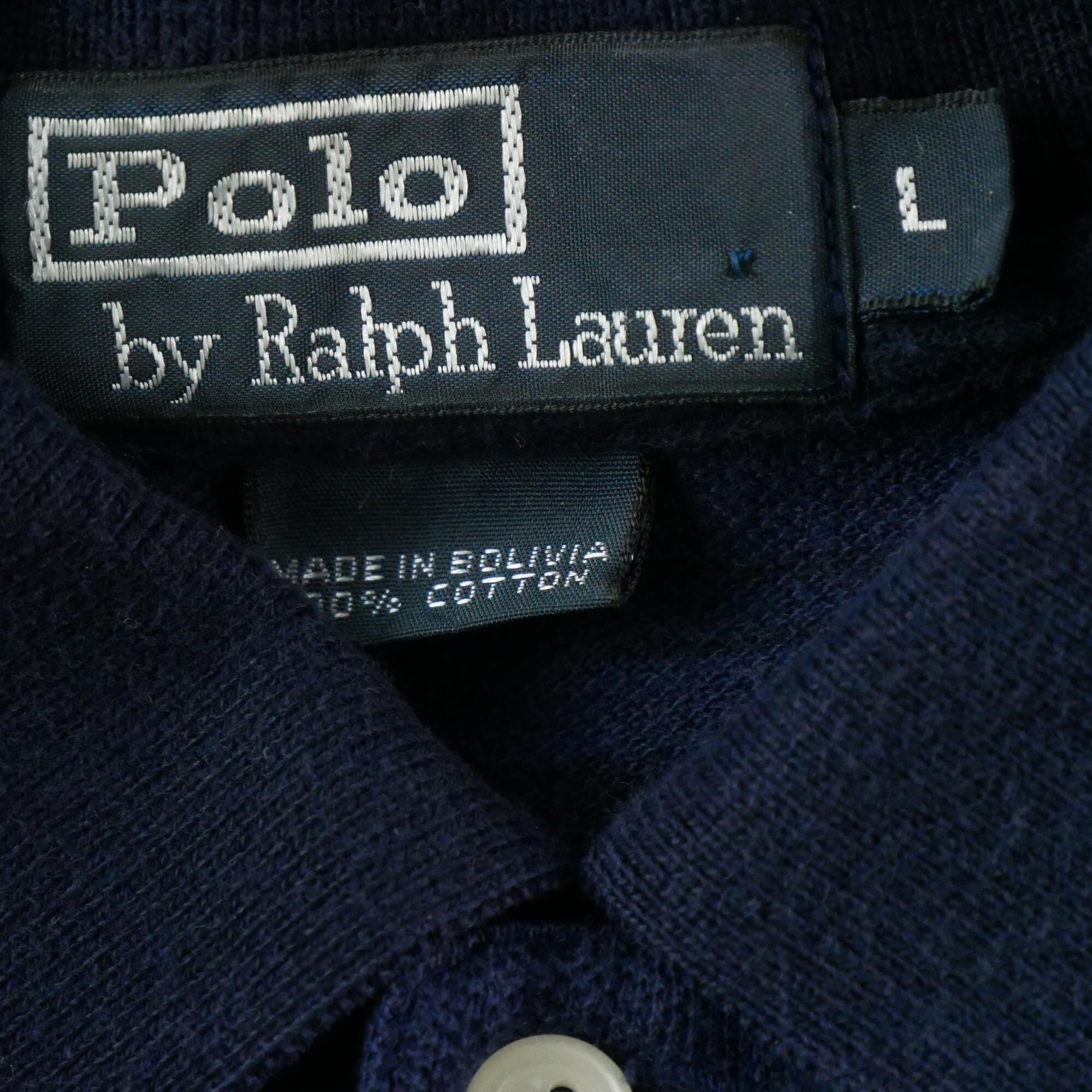 Refurbished - Polo Ralph Lauren Herren Kurzarm Polo Golf Dunkelblau - Wie neu 6/7