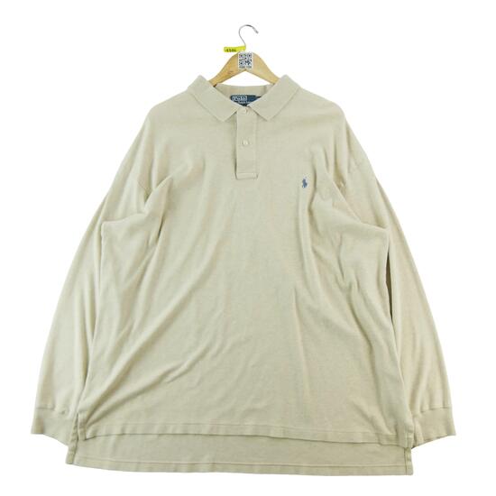 Seconde vie - Polo manches longues Homme Beige - Bon état