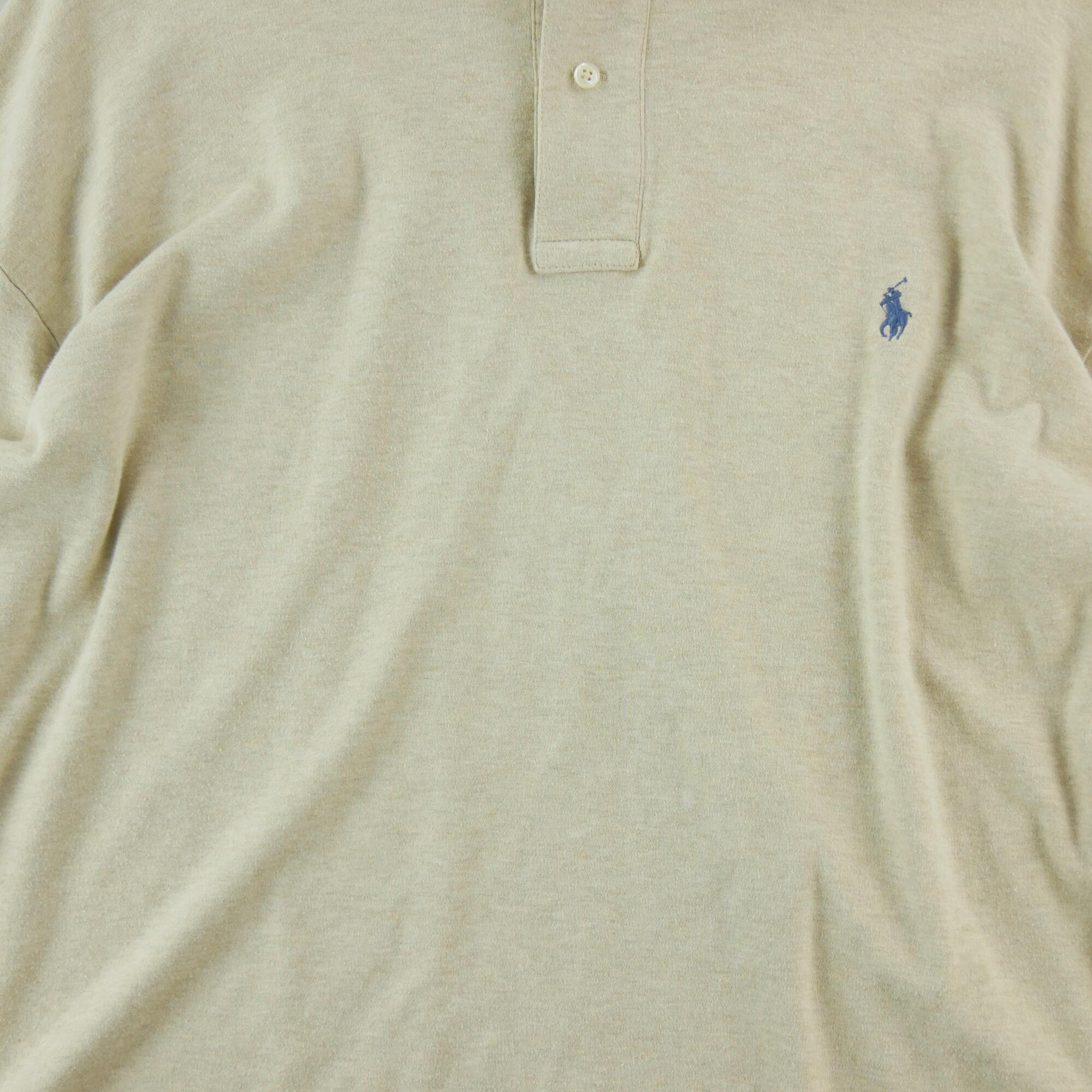 Seconde vie - Polo manches longues Homme Beige - Bon état 7/7