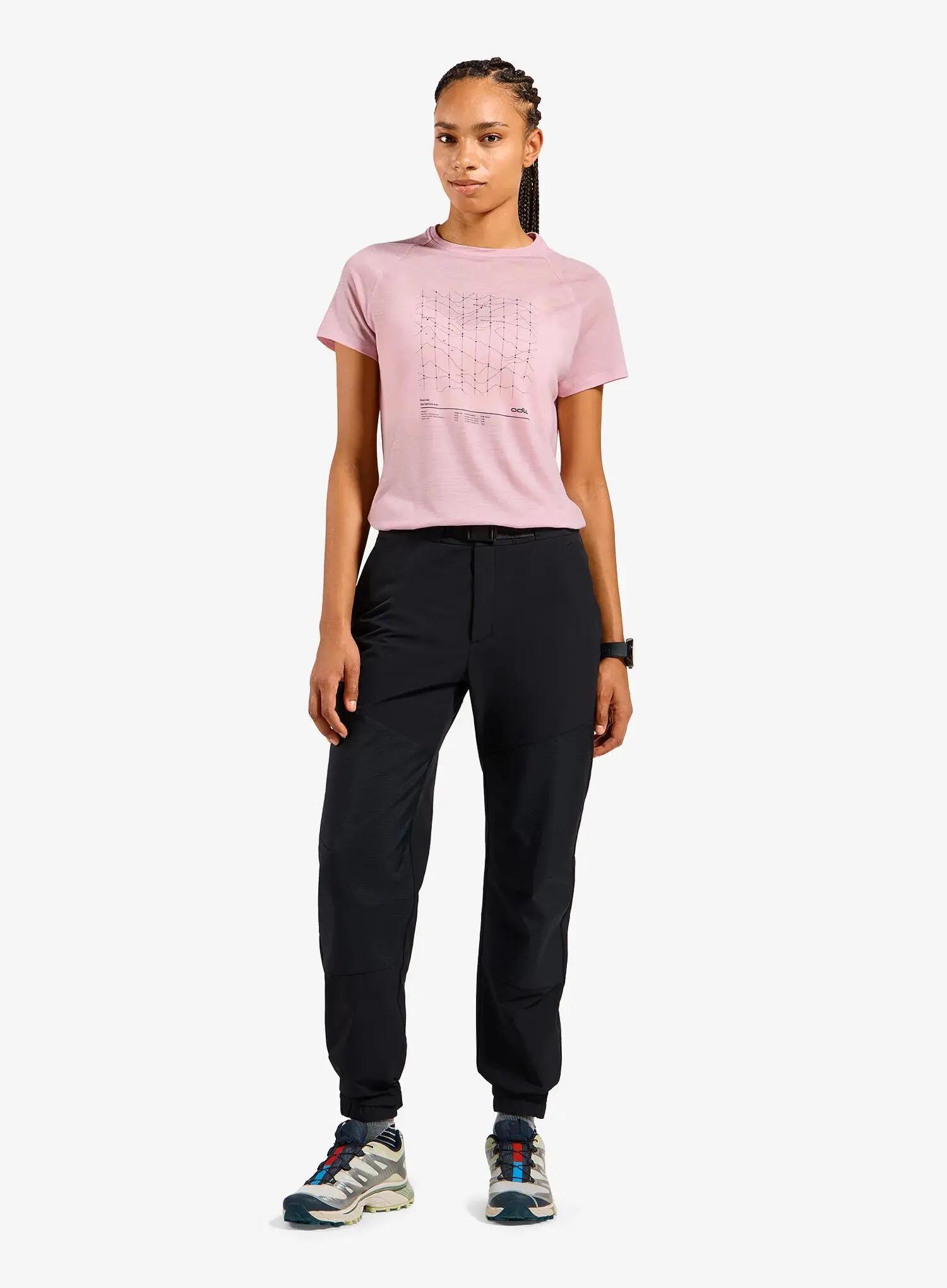 Koszulka damska Odlo Merino Tencel Hyper Map Crew Neck S/S 3/5