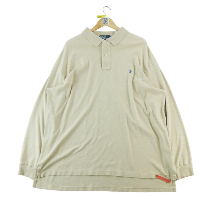 Second life - Polos bărbați cu mânecă lungă Polo Ralph Lauren beige - Bun