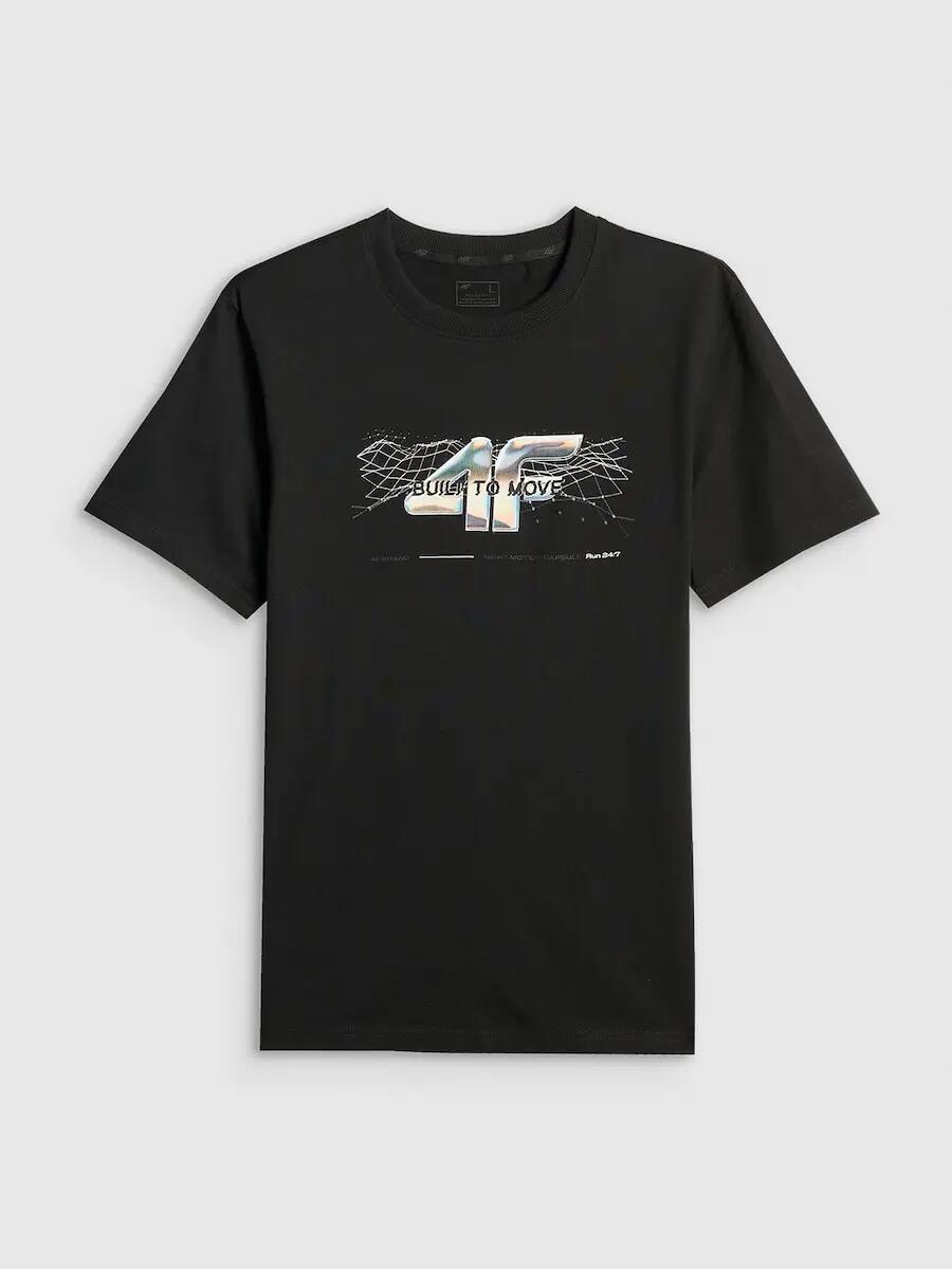 T-shirt regular z nadrukiem męski 4F  4FRSS26TTSHM3662 6/7