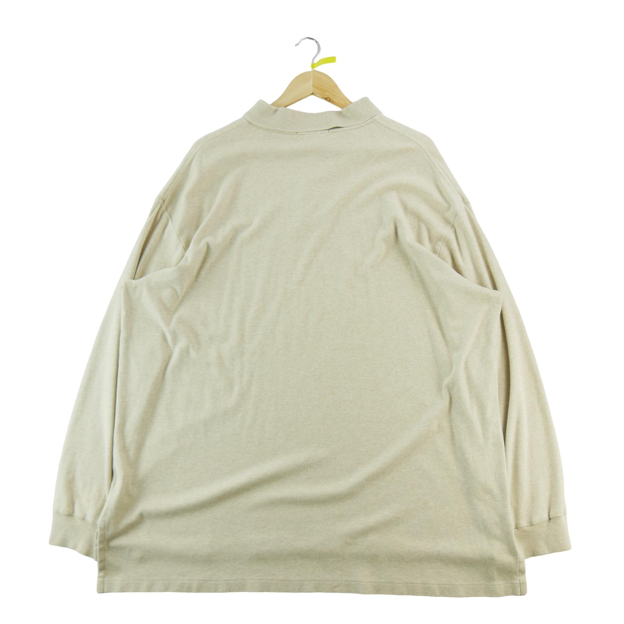 Seconde vie - Polo manches longues Homme Beige - Bon état 2/7