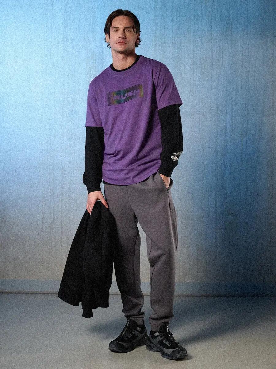 T-shirt regular z nadrukiem męski 4F 4FRSS26TTSHM3659 6/7
