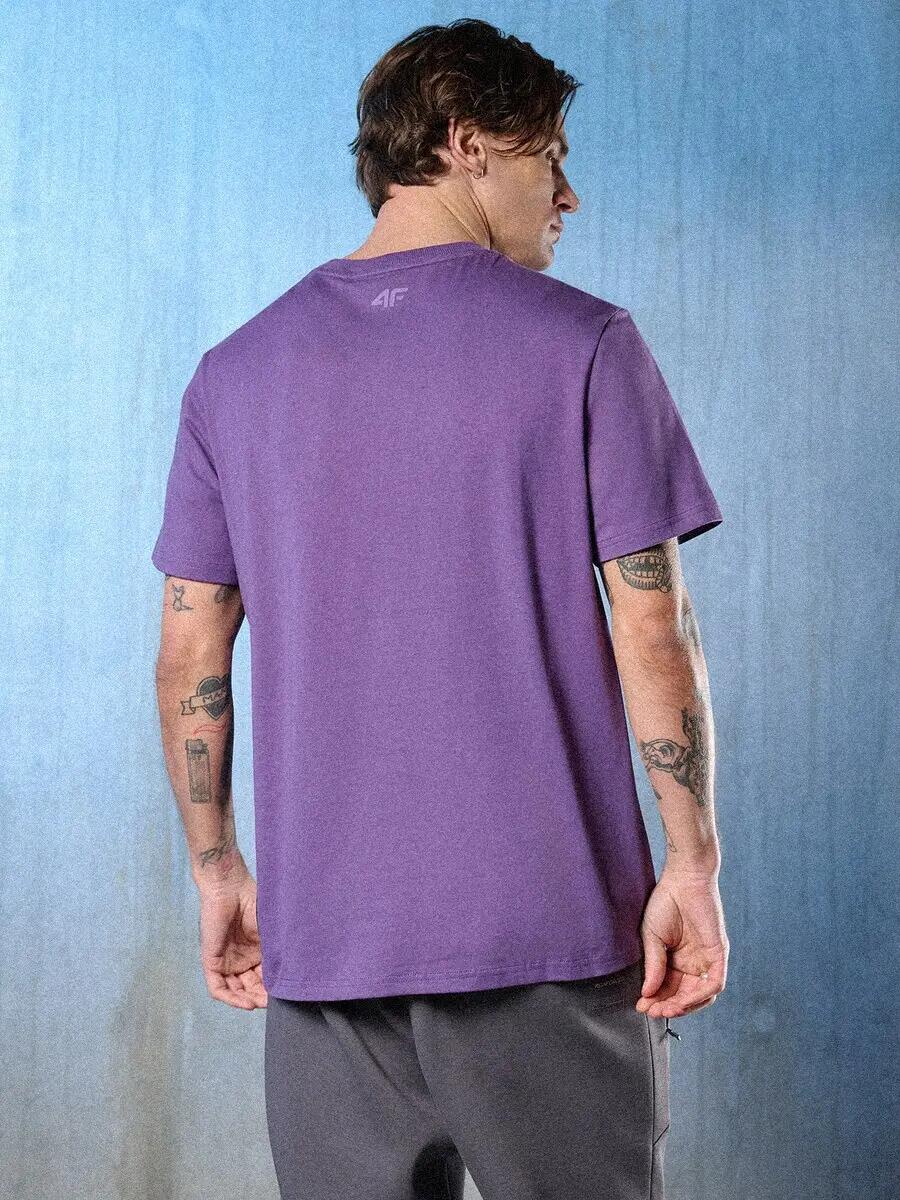 T-shirt regular z nadrukiem męski 4F 4FRSS26TTSHM3659