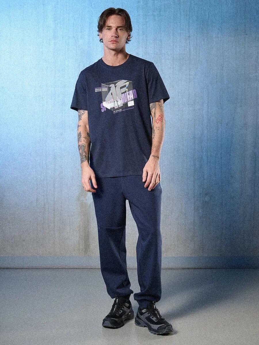 T-shirt regular z nadrukiem męski 4F 4FRSS26TTSHM3657 7/7